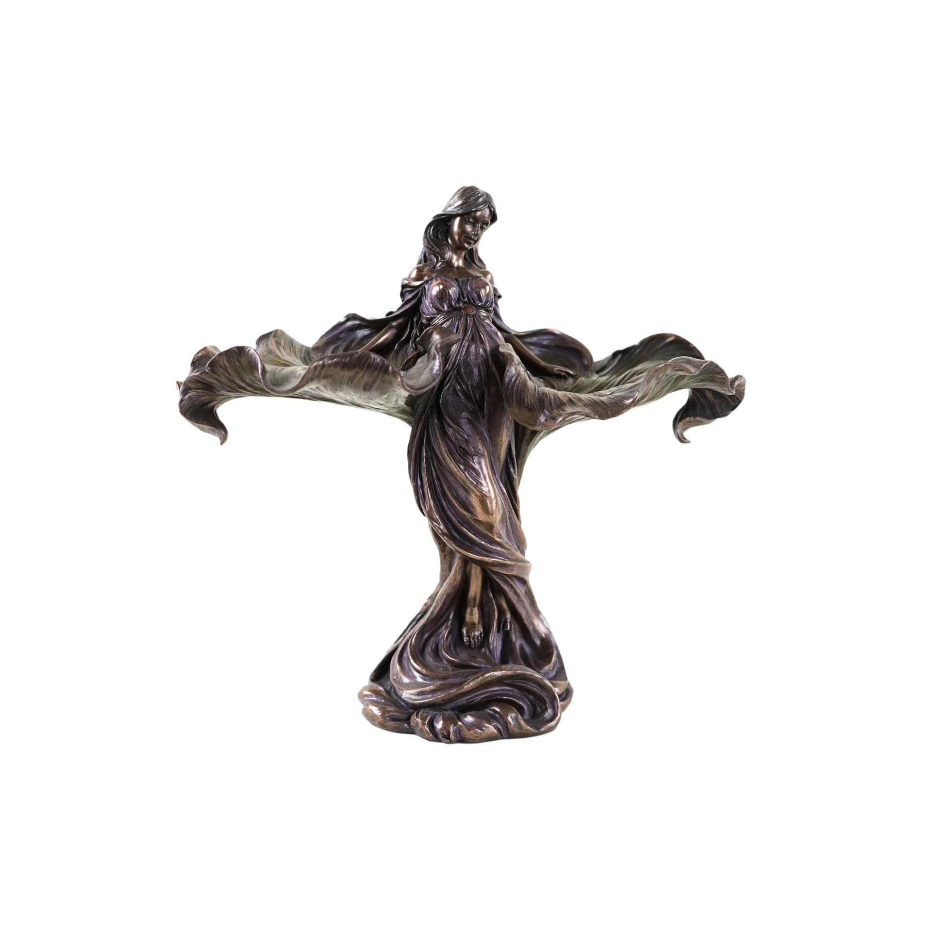 Figurka kobieca, Art Deco, mosiądz brązowy, XIX w.
