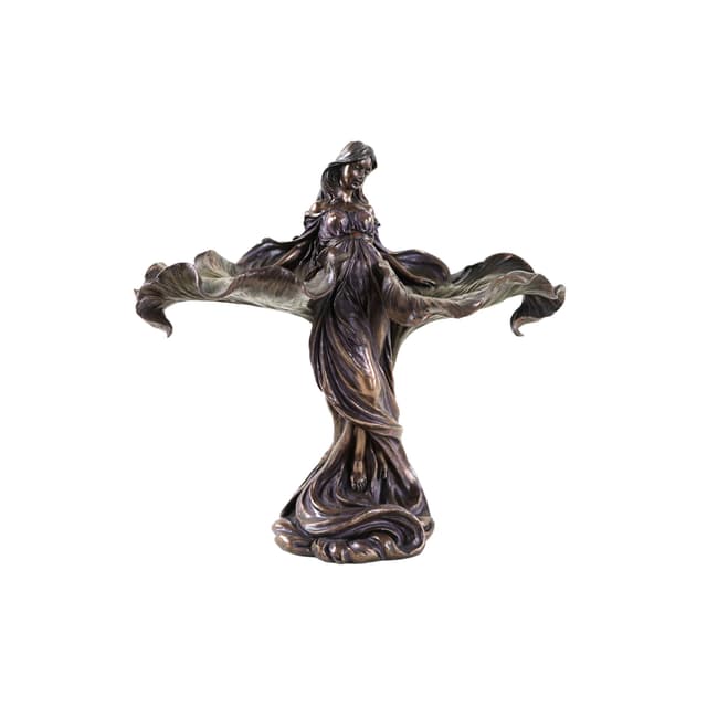 Figurka kobieca, Art Deco, mosiądz brązowy, XIX w. - WYMIARY