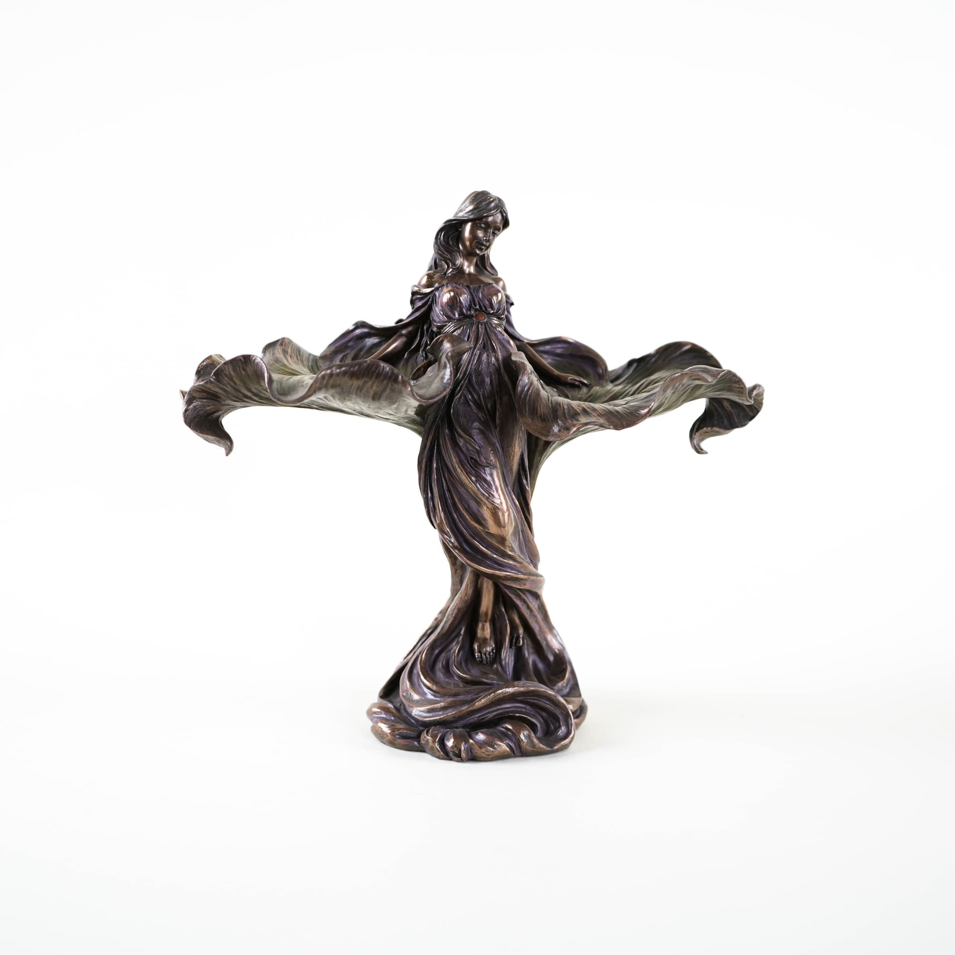 Figurka kobieca, Art Deco, mosiądz brązowy, XIX w. - 398025