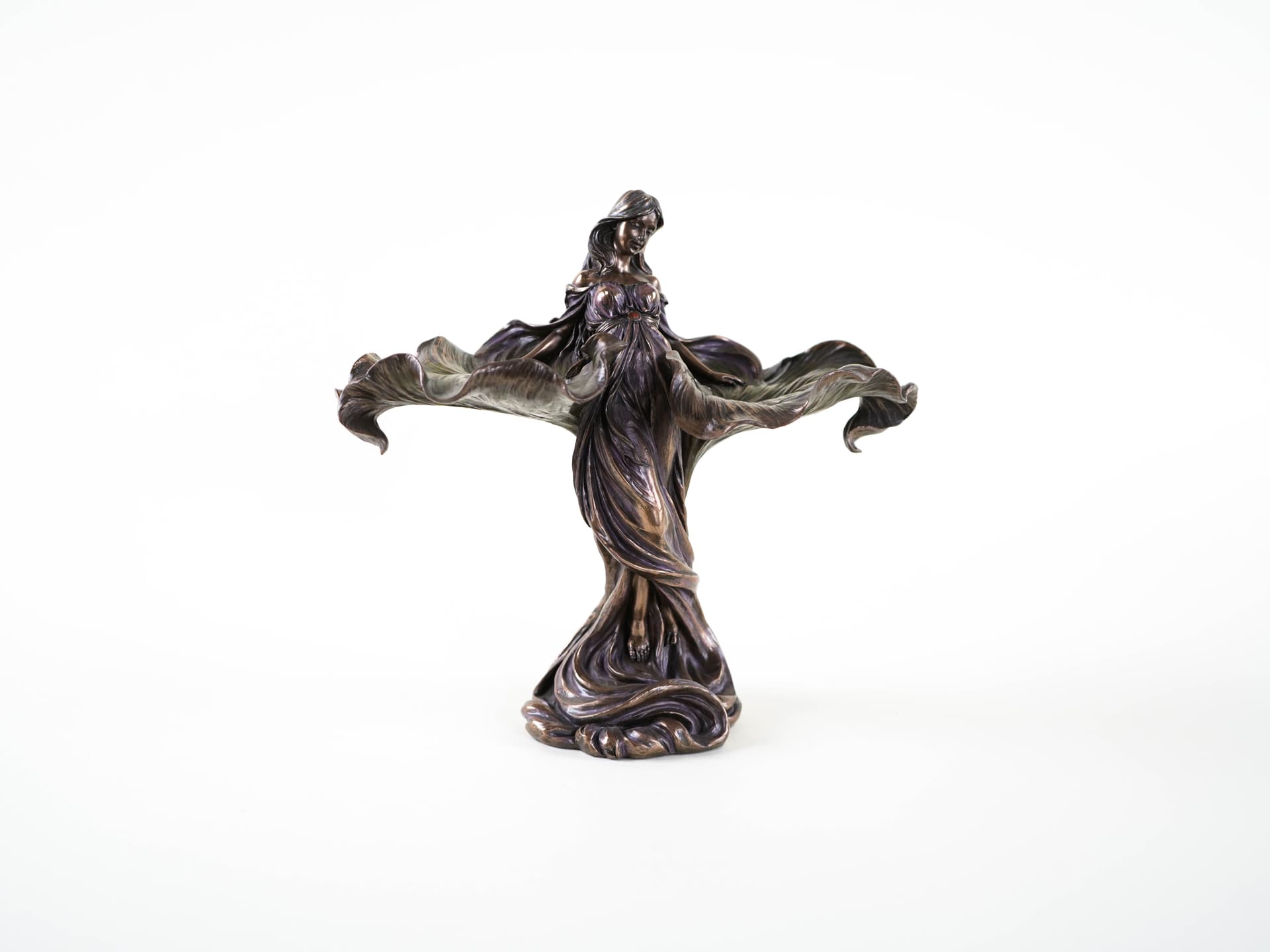 Figurka kobieca, Art Deco, mosiądz brązowy, XIX w. - 398026