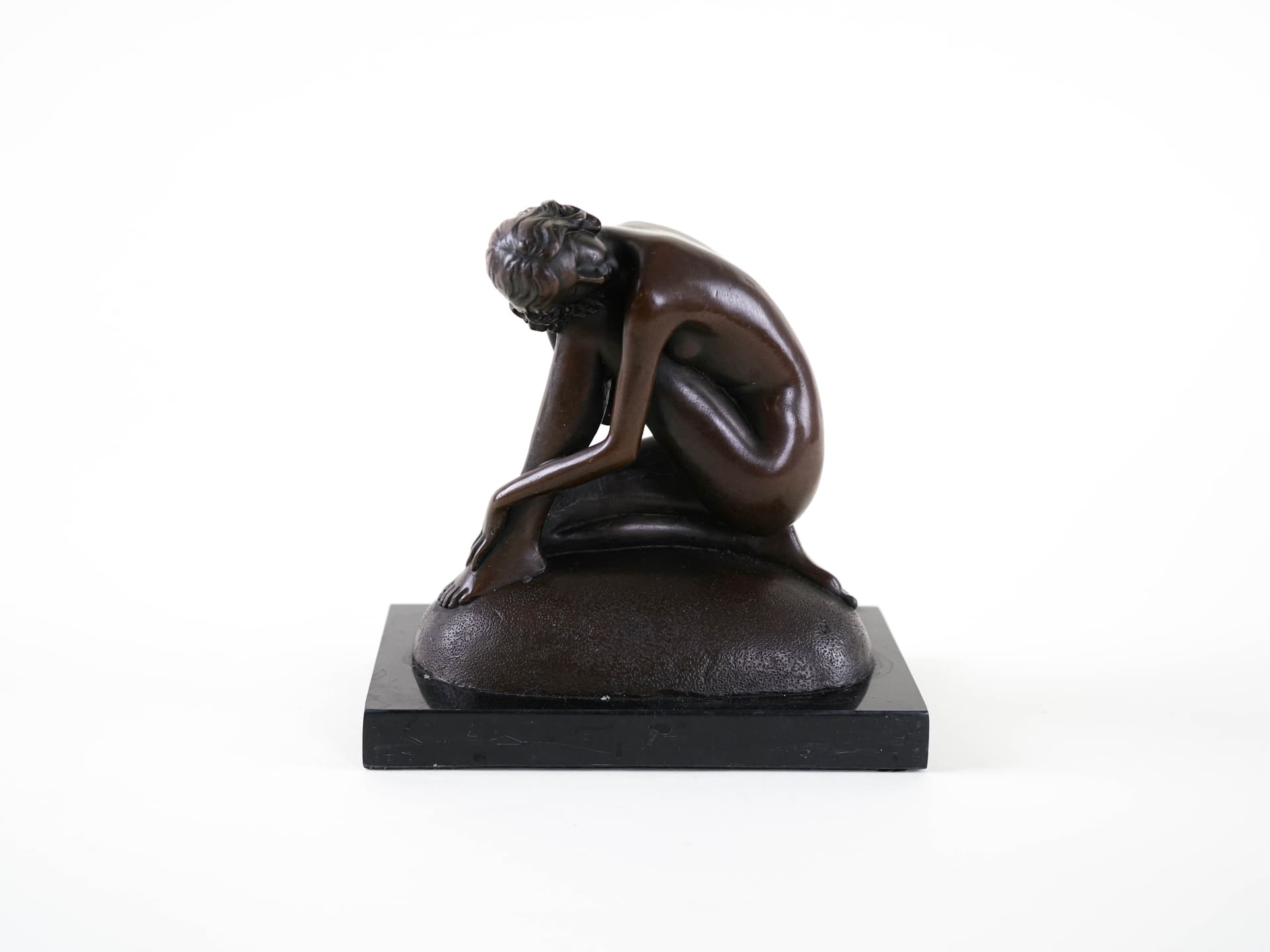 Sculpture Art Deco, brown, bronze black marble, 1930s - 398036