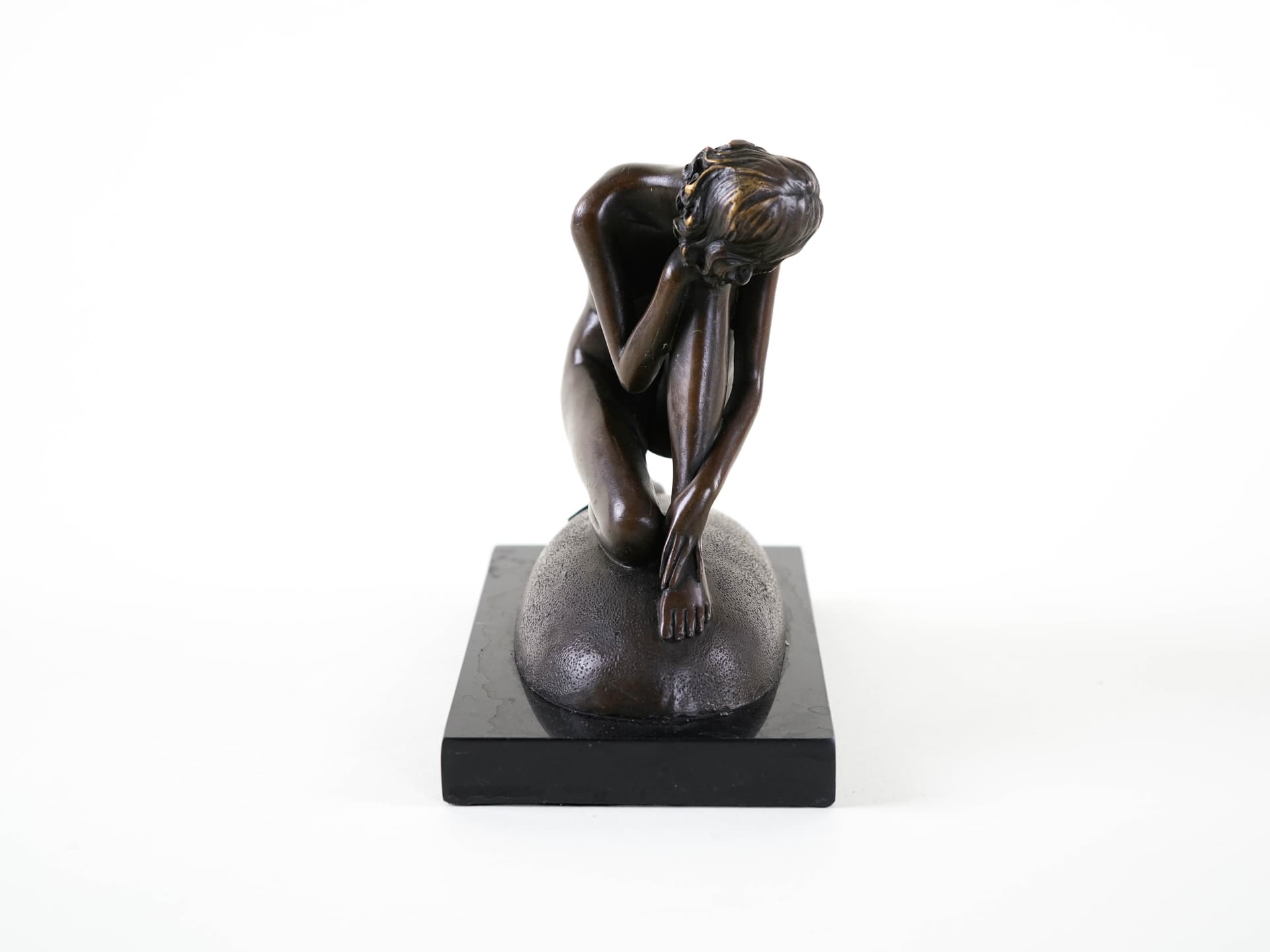 Sculpture Art Deco, brown, bronze black marble, 1930s - 398034