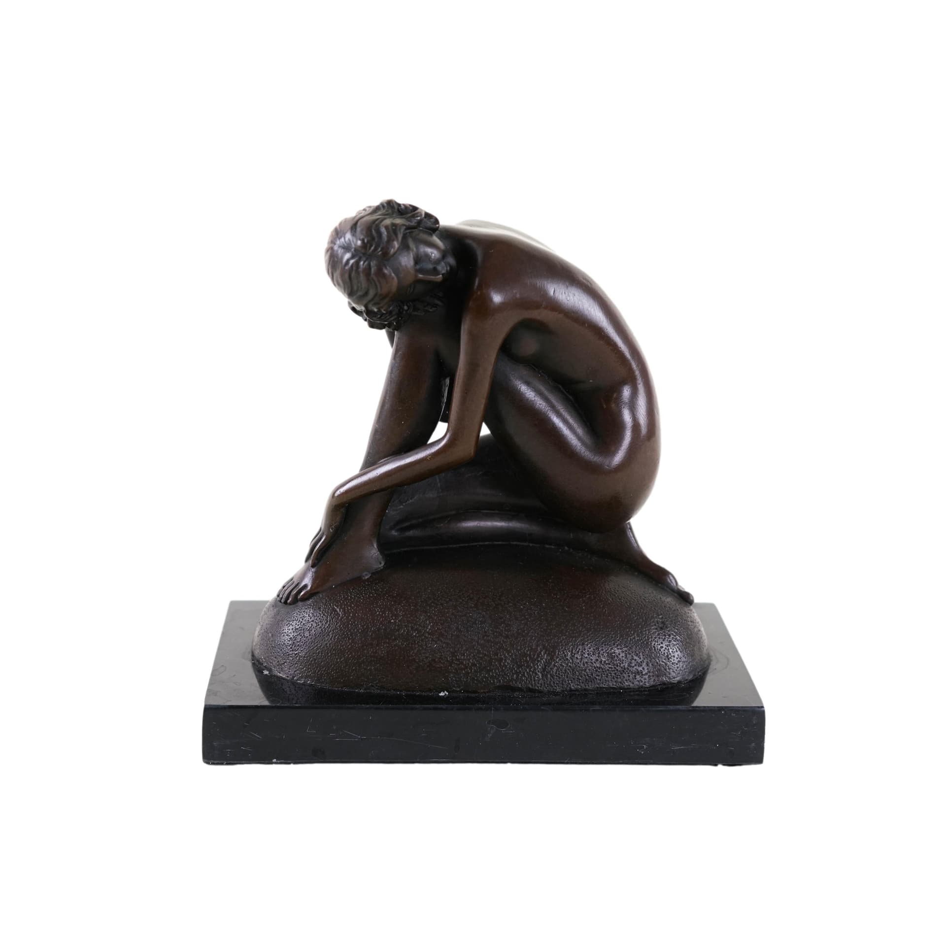 Sculpture Art Deco, brown, bronze black marble, 1930s
