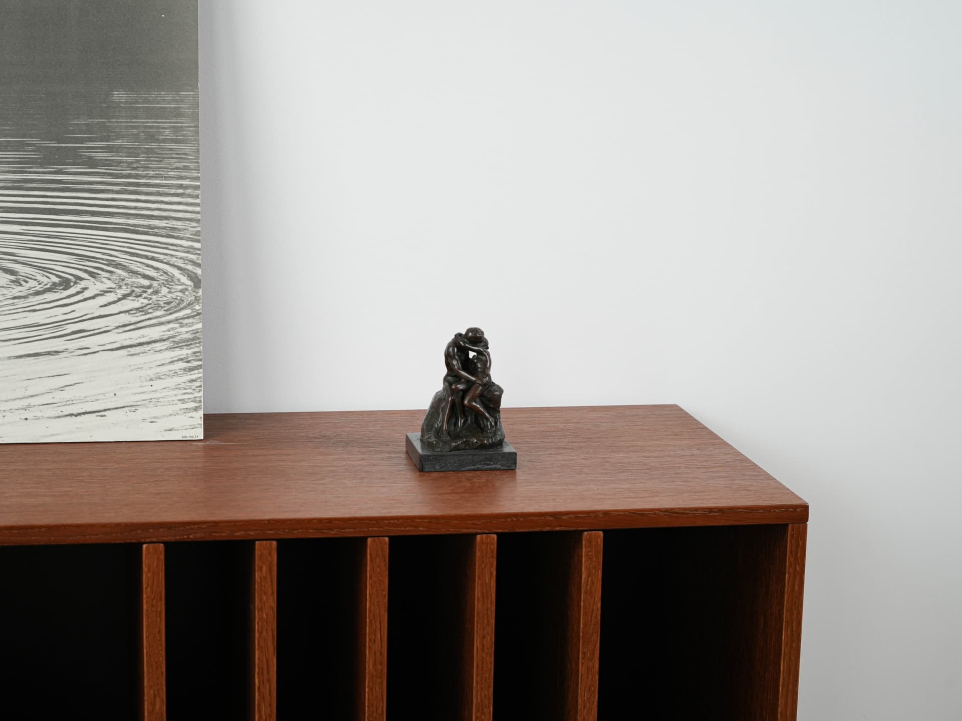 Mother and Child Figurine, Art Deco, brown bronze, marble base, 19th c. - 398051