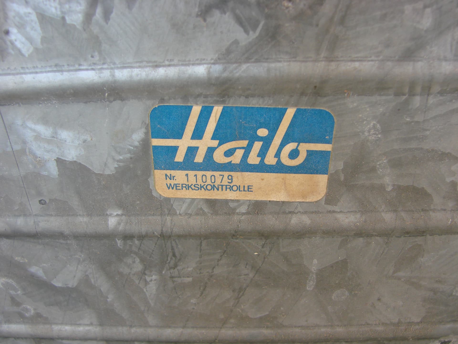 Step stool Klettermax, silver black brown, polished steel wood, Hailo, Germany, 1970s. - 398058
