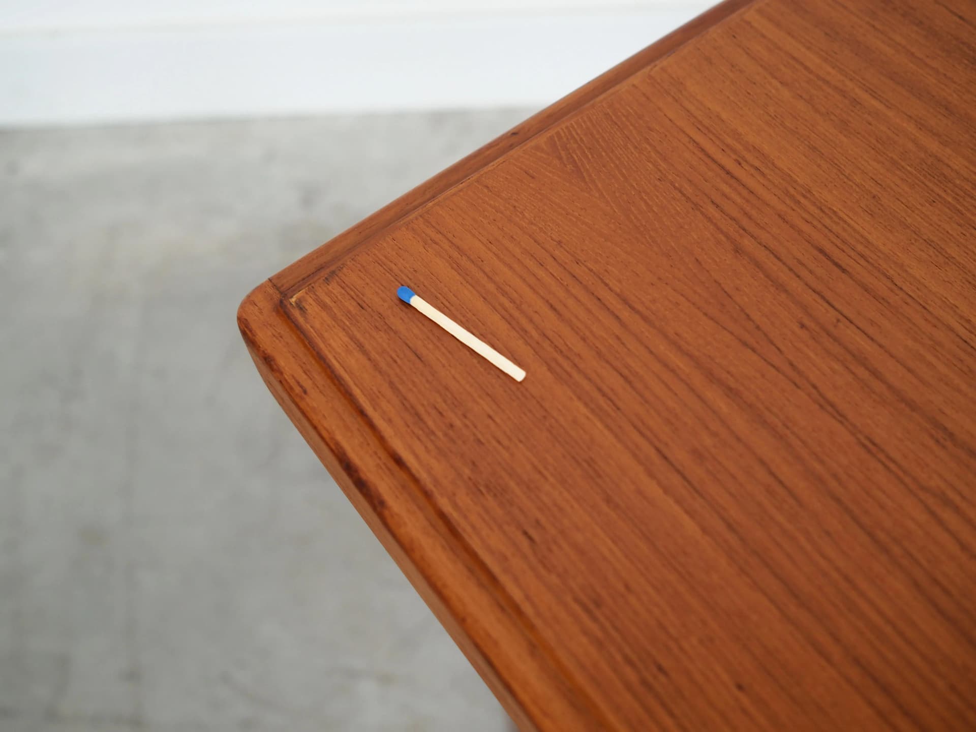 Coffee table, orange teak, Denmark, 1970s. - 29236