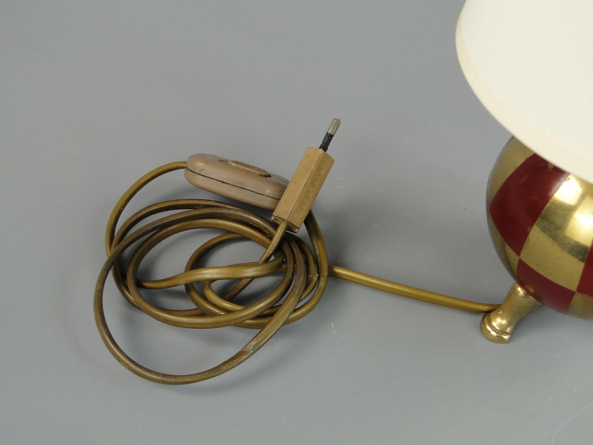 Table lamp, red brass, Germany, 1960s. - 398110