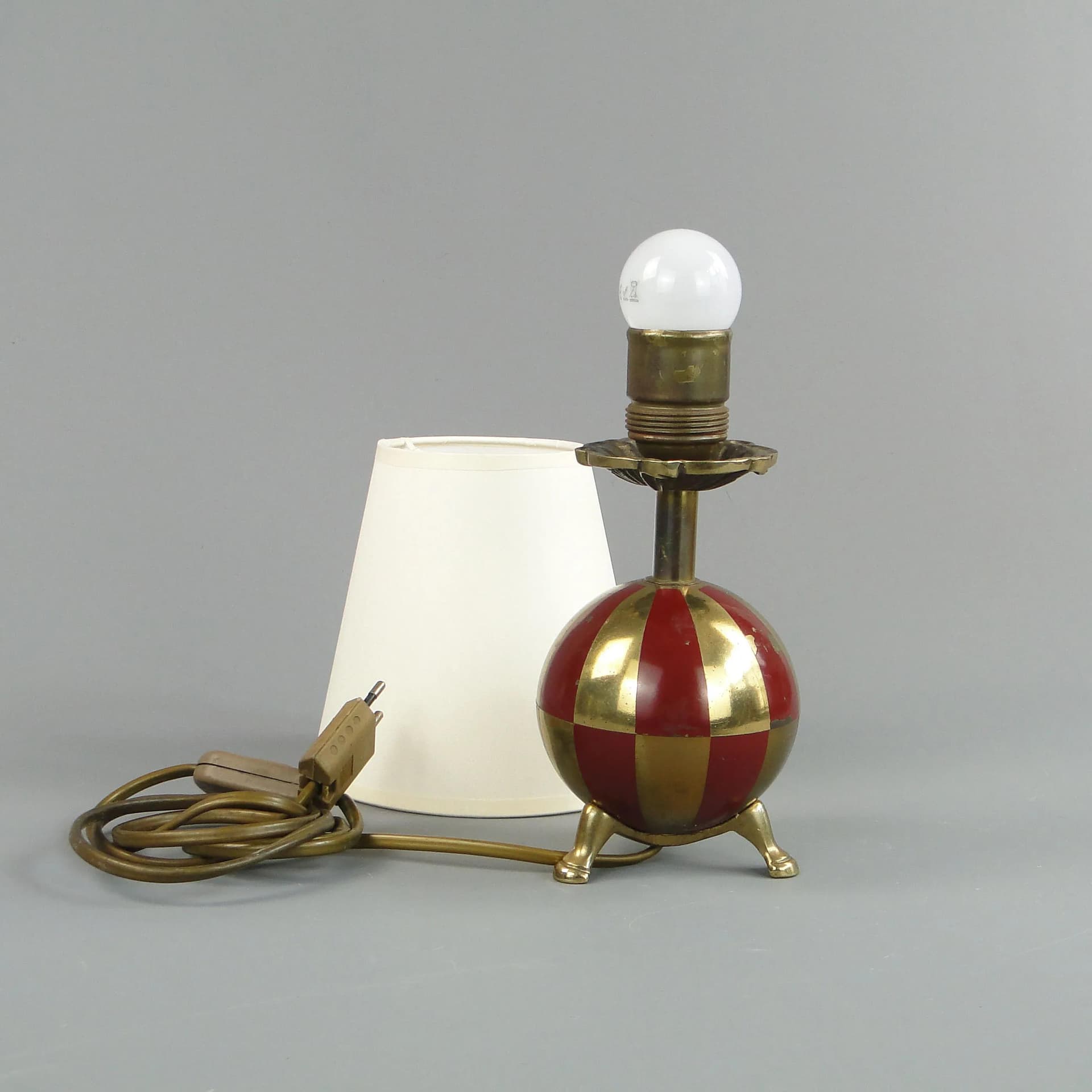 Table lamp, red brass, Germany, 1960s. - 398112