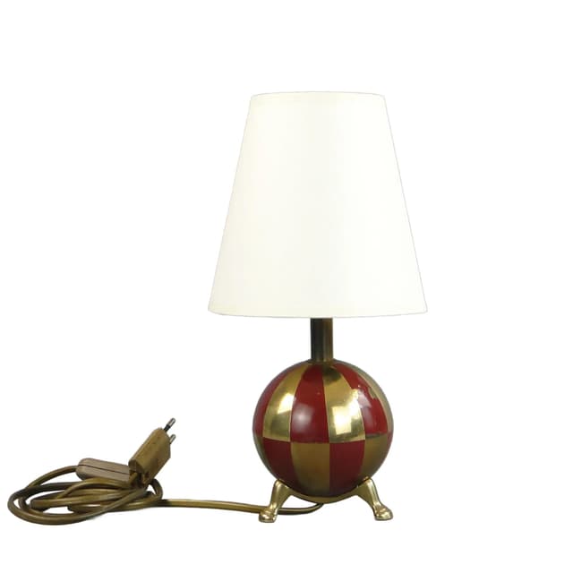 Table lamp, red brass, Germany, 1960s. - DIMENSION