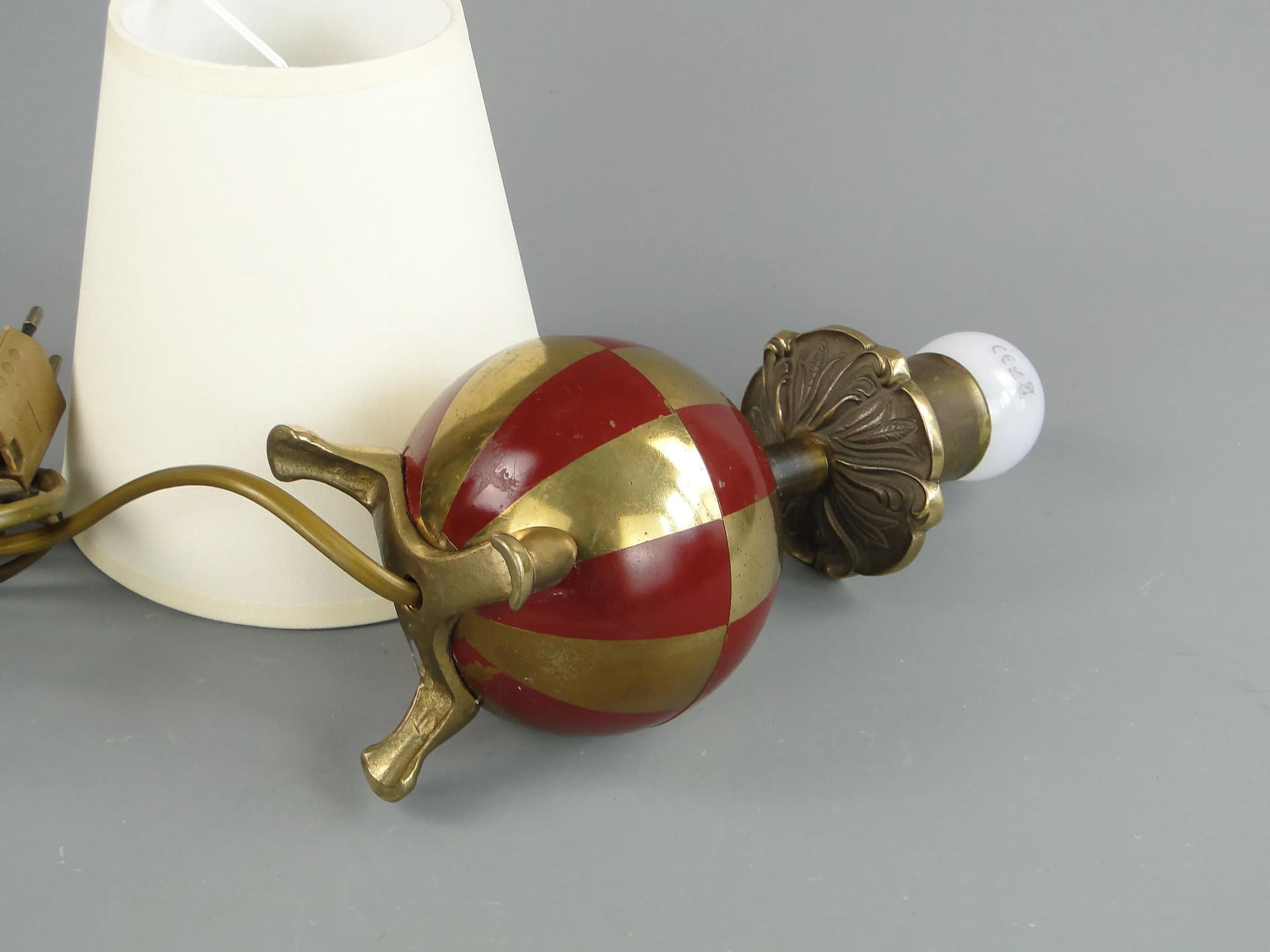 Table lamp, red brass, Germany, 1960s. - 398114