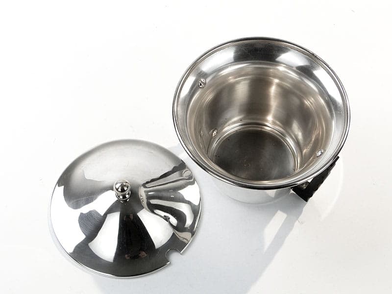 Sugar Bowl Art Deco, silver, black ebonite, Norway, 1930s - 398124