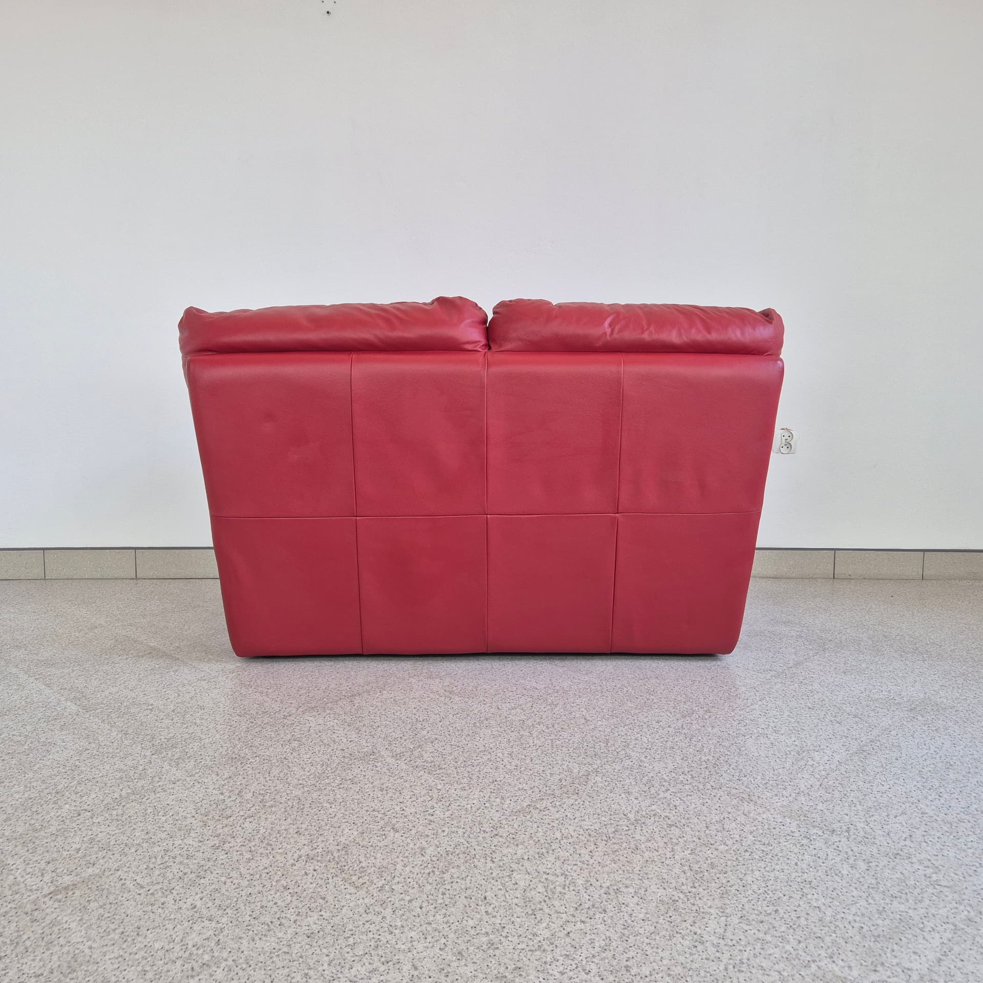 Sofa Torsby, skóra czerwona, Modoform, XXI w. - 398138