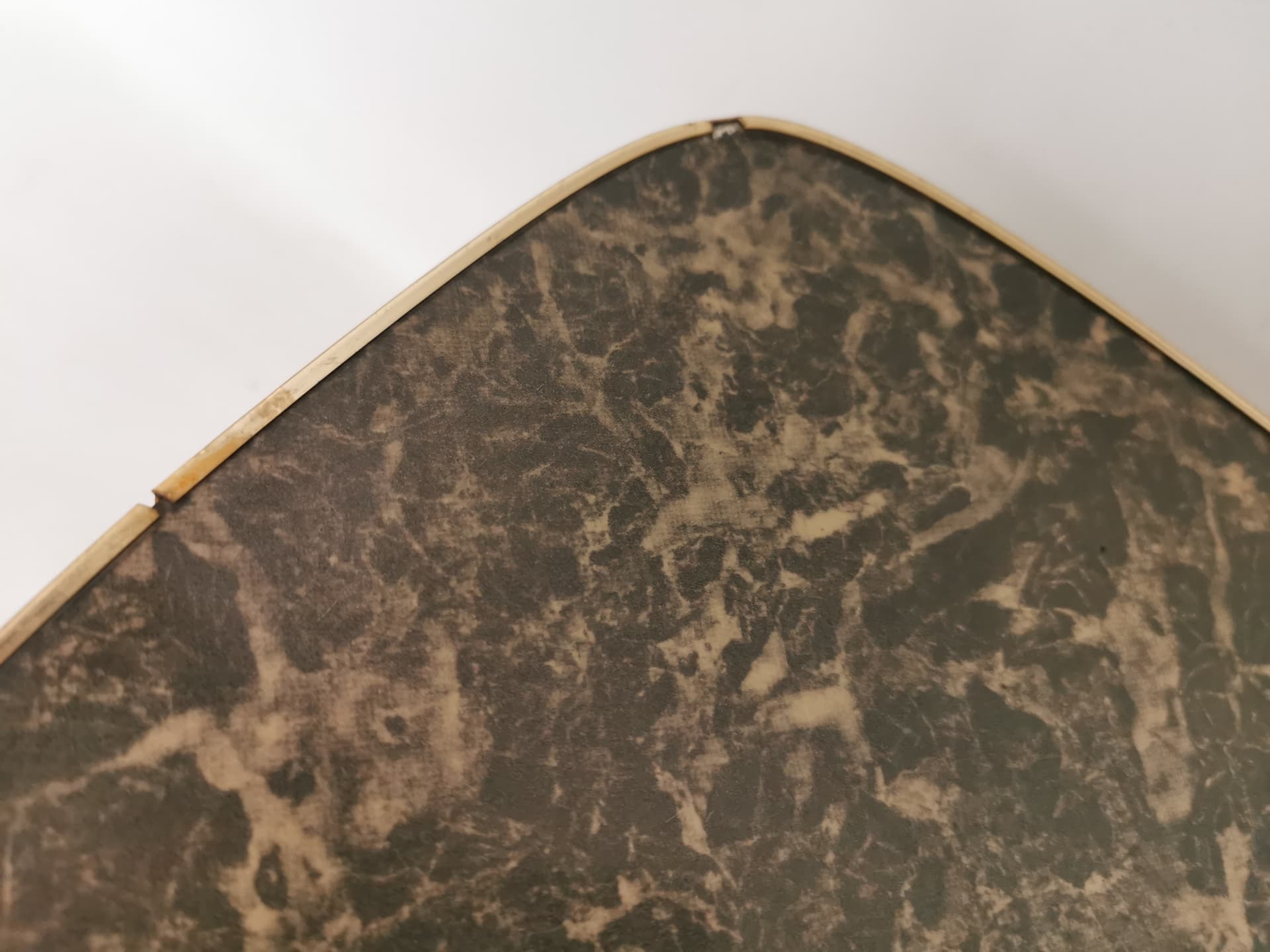 Kwietnik Rockabilly, czarny brązowy beżowy złoty, drewno metal, Niemcy, lata 60. - 398209