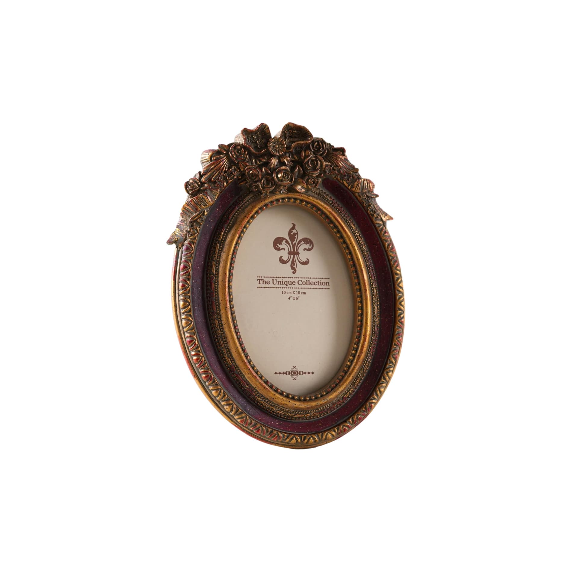 Oval frame, Classicist, gold burgundy, early 20th c.