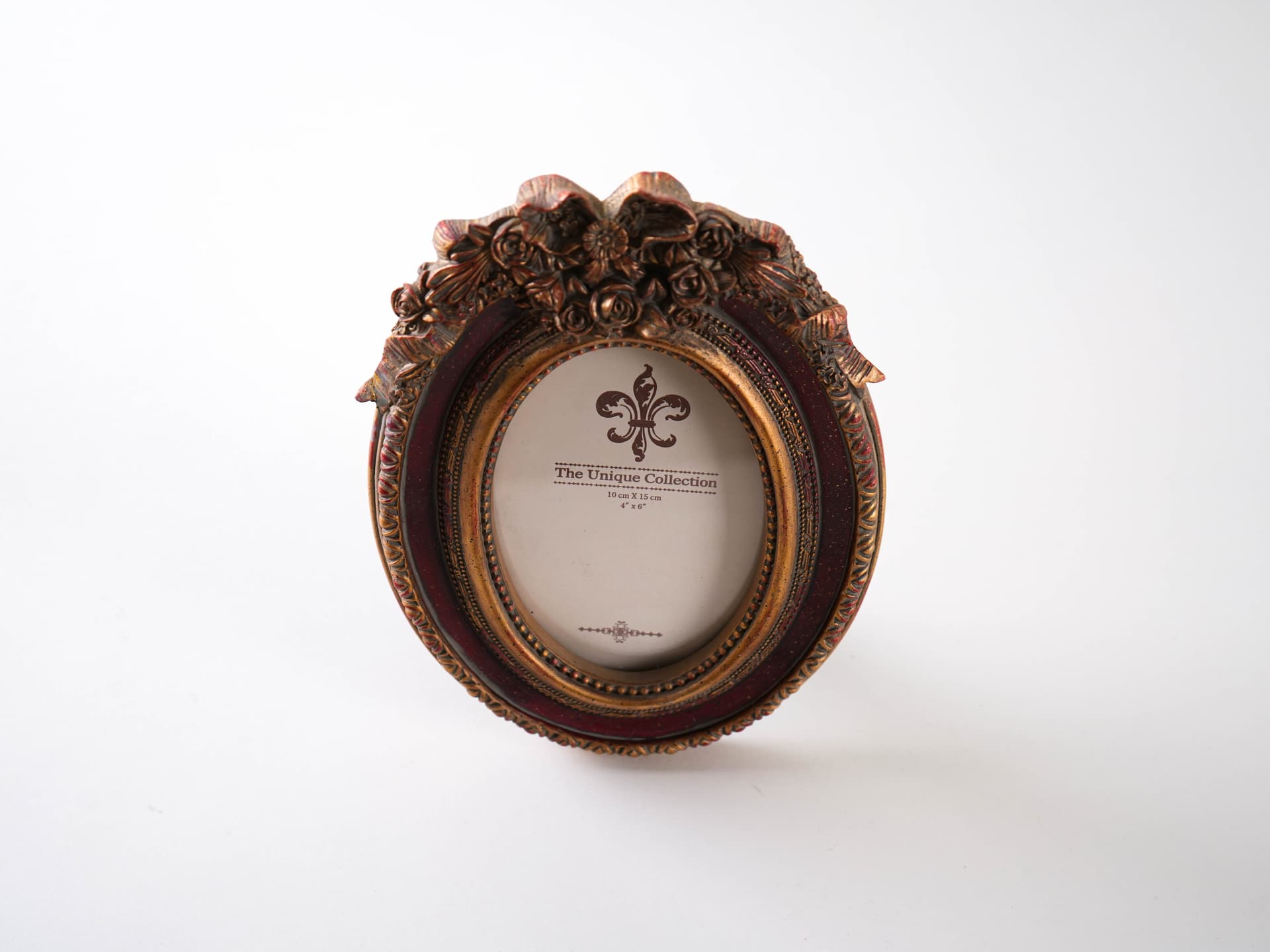 Oval frame, Classicist, gold burgundy, early 20th c. - 398535