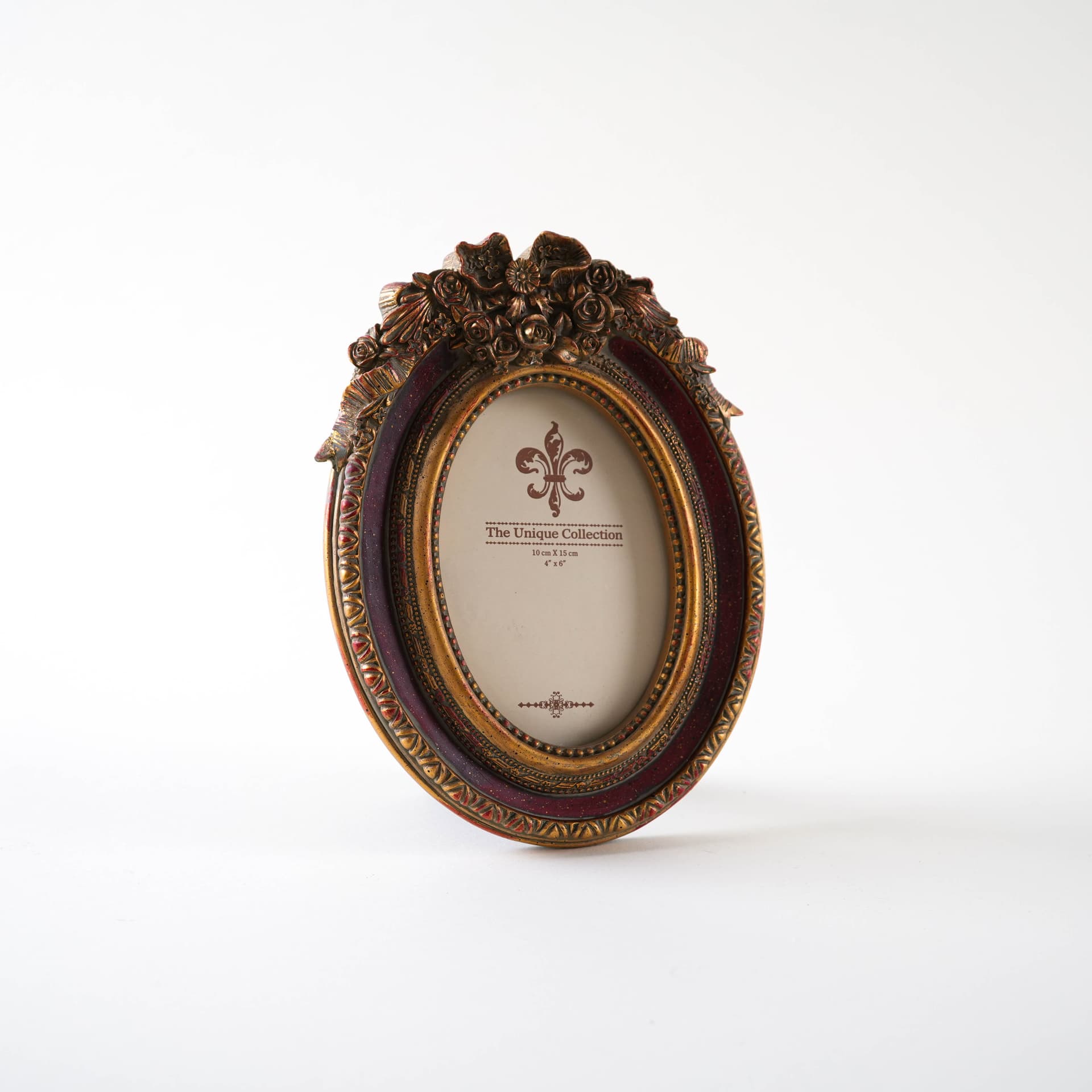 Oval frame, Classicist, gold burgundy, early 20th c. - 398536
