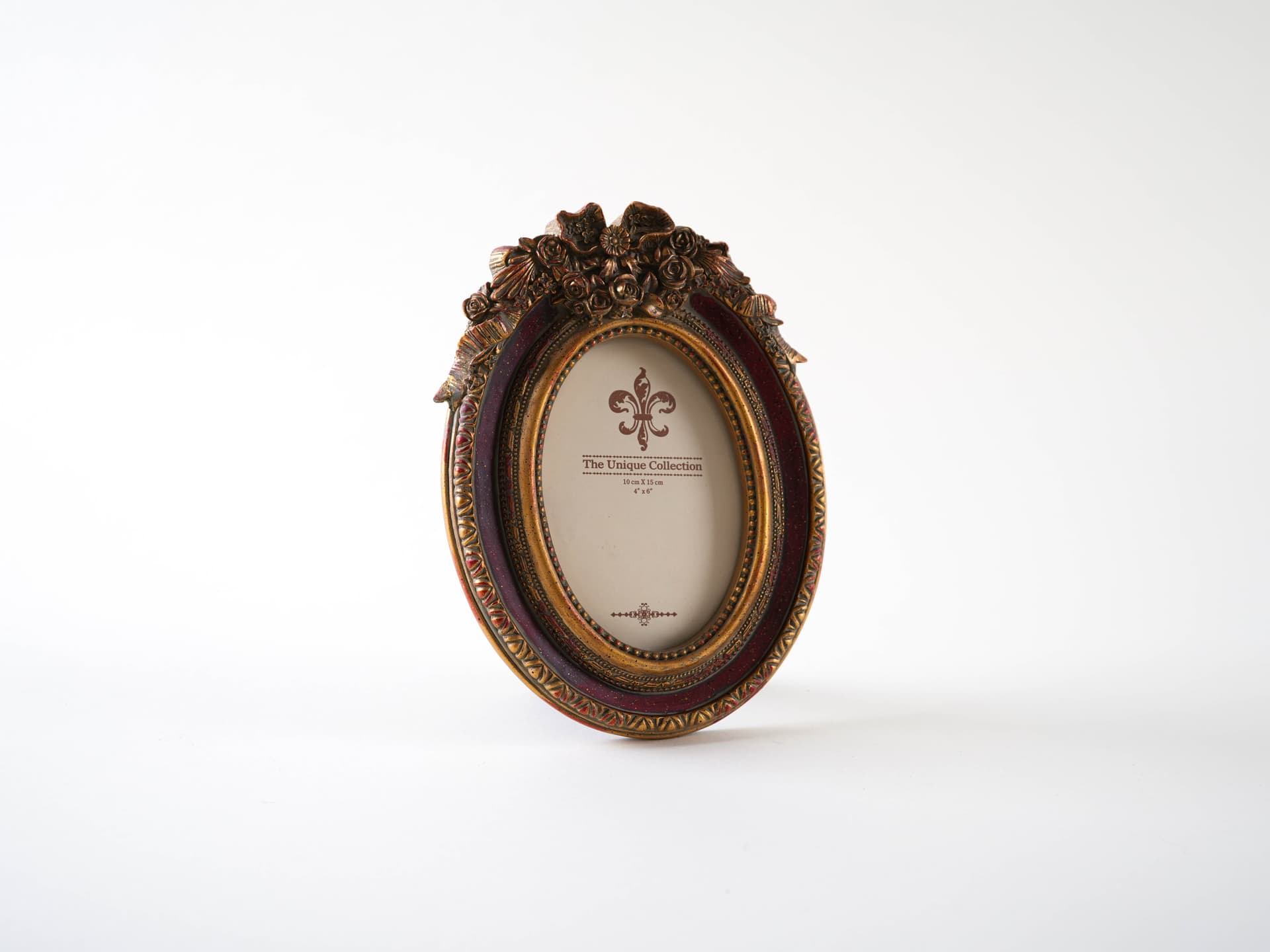 Oval frame, Classicist, gold burgundy, early 20th c. - 398533