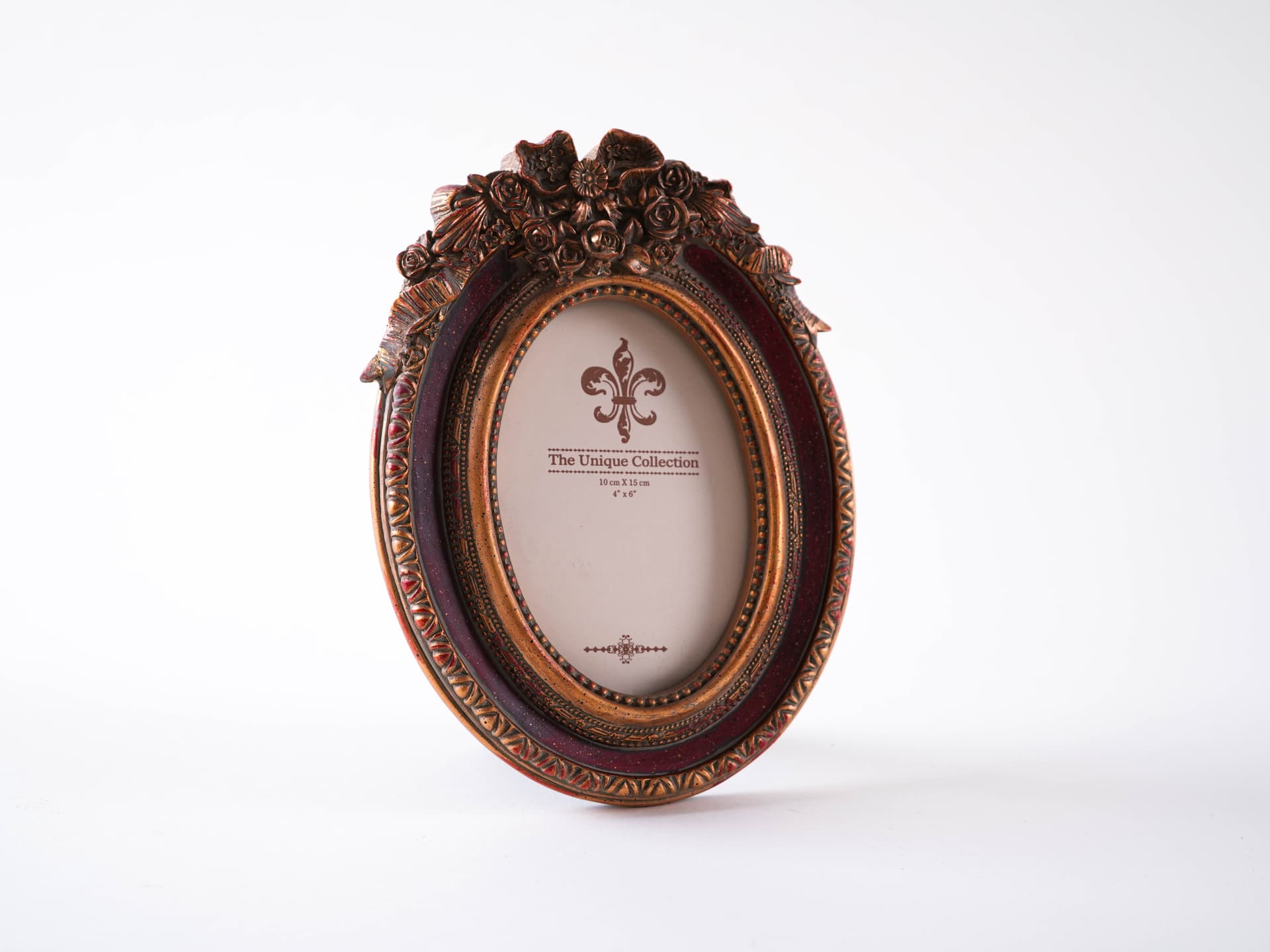 Oval frame, Classicist, gold burgundy, early 20th c. - 398534