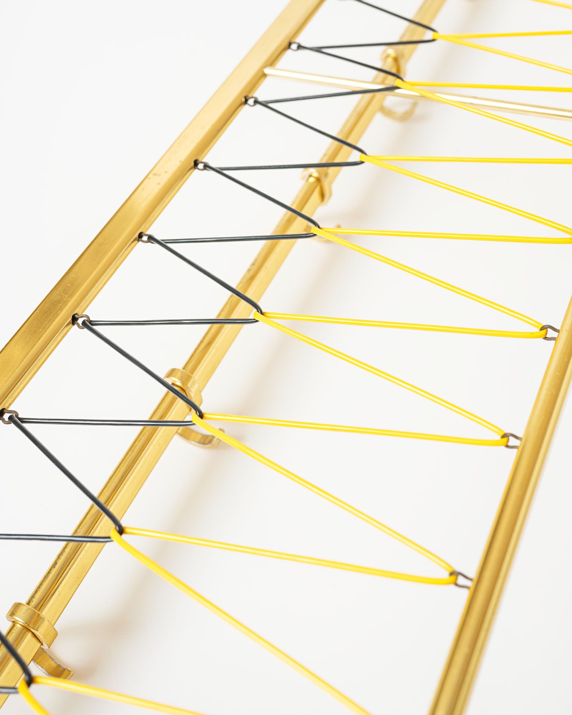 Wall rack, gold yellow black, metal, Germany, 1970s. - 398549