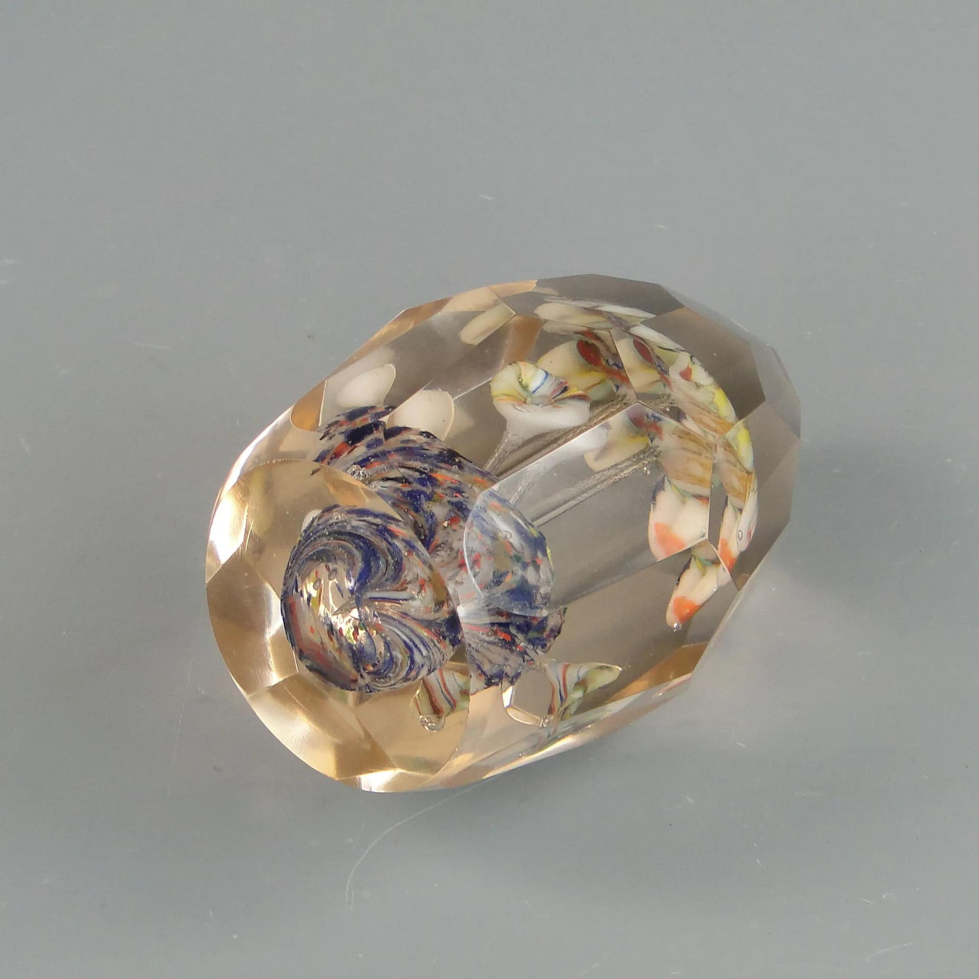 Paperweight, floral mosaic, multicolor, crystal, Austro-Hungary, early 20th c. - 29503