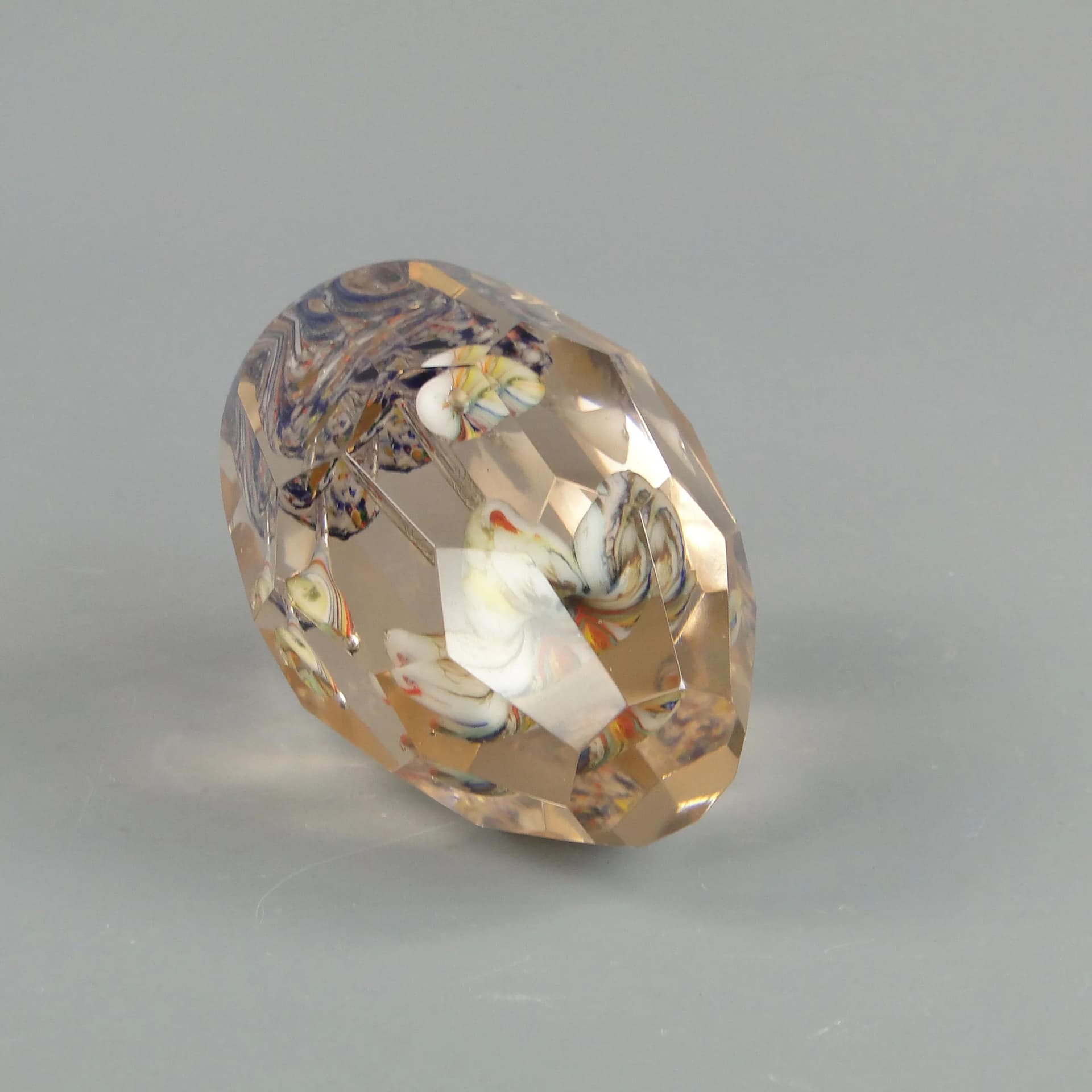 Paperweight, floral mosaic, multicolor, crystal, Austro-Hungary, early 20th c. - 29502