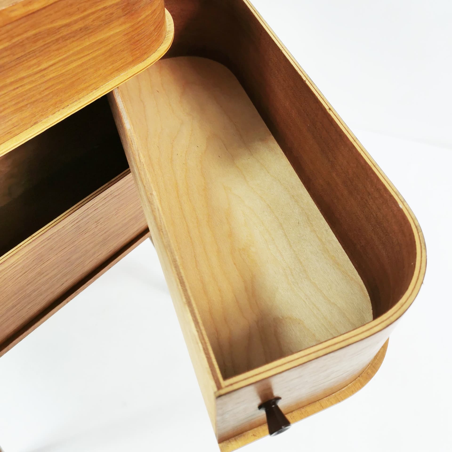 Sewing organizer Mid-Century, brown teak, Denmark, 1960s. - 398873