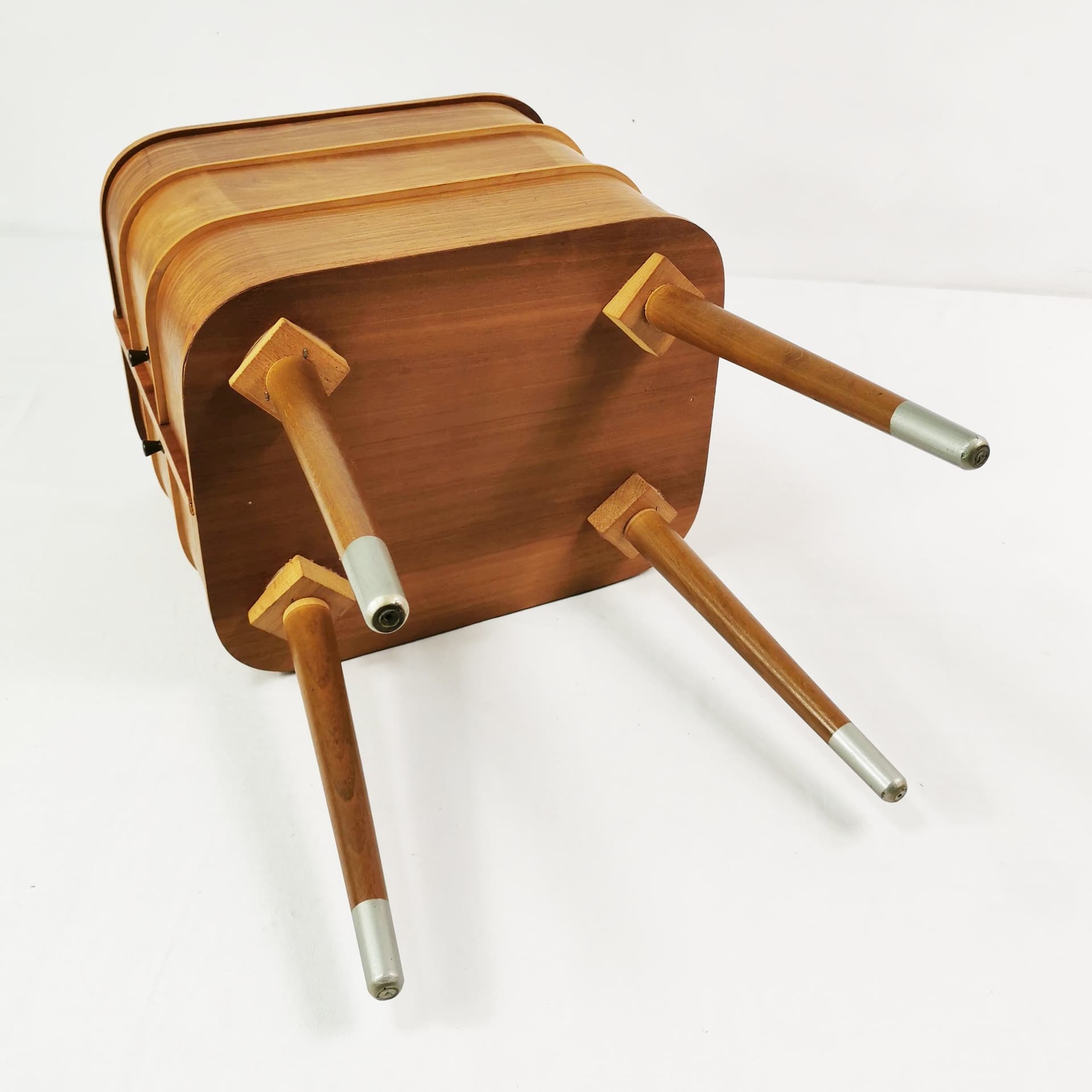 Sewing organizer Mid-Century, brown teak, Denmark, 1960s. - 398867
