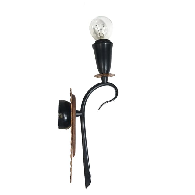 Kinkiet, Ragla Belysning, miedź czarna, Szwecja, lata 60. - WYMIARY