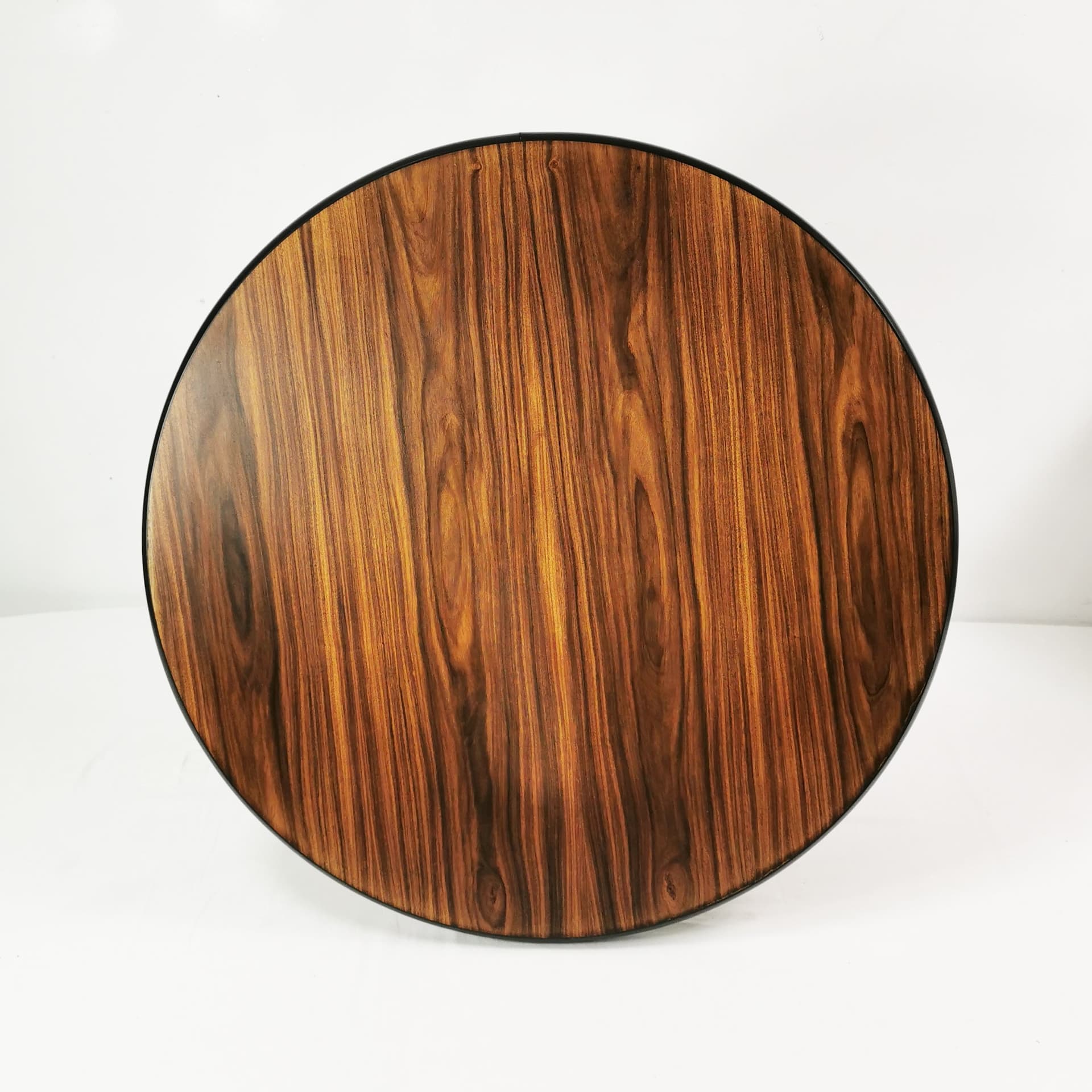 Coffee Table Eames Contract, American walnut brown, black plastic, polished steel silver, by C. & R. Eames, Vitra, Switzerland, 1980s. - 398979