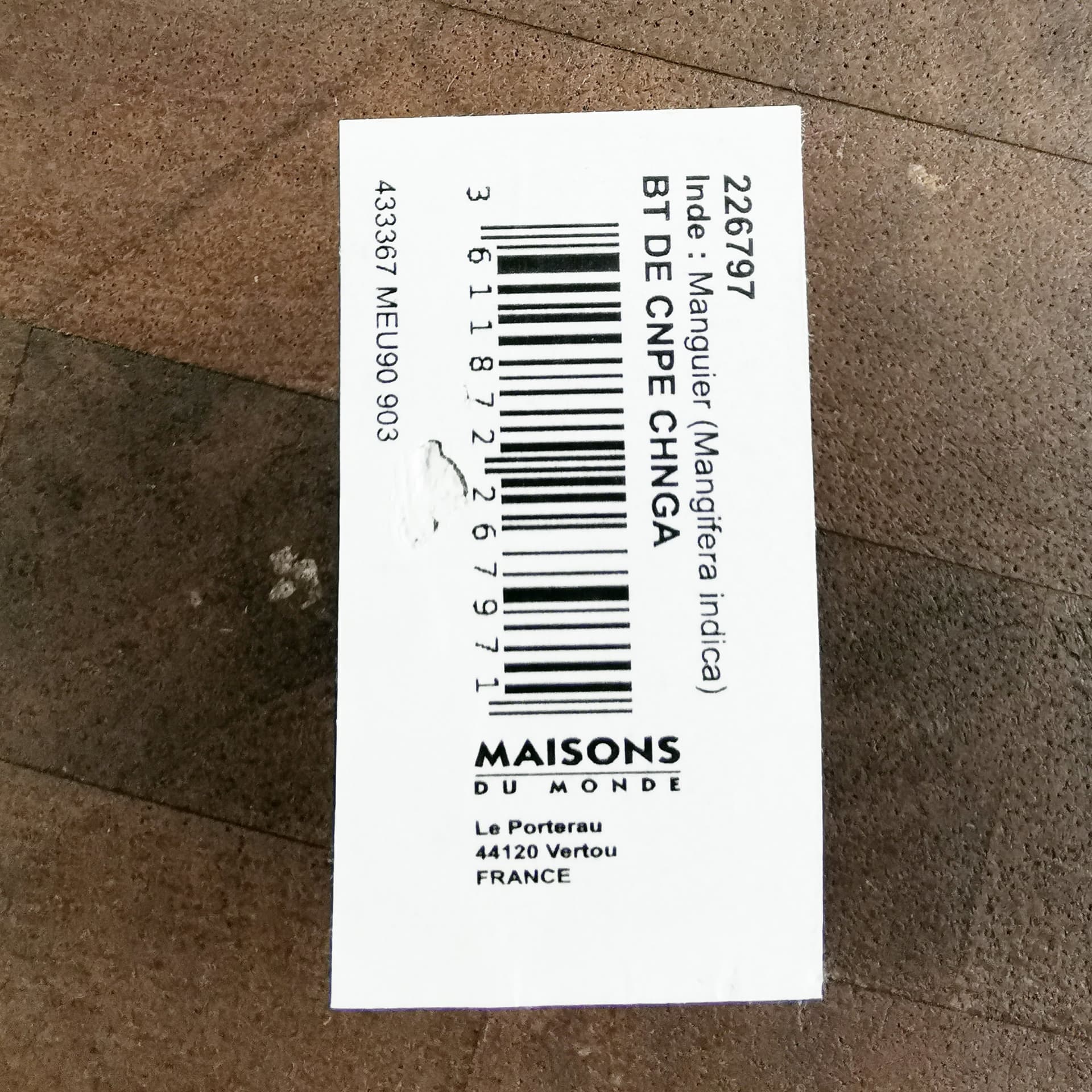 Stolik pomocniczy, brązowy mango, metal złoty, Francja - 398997