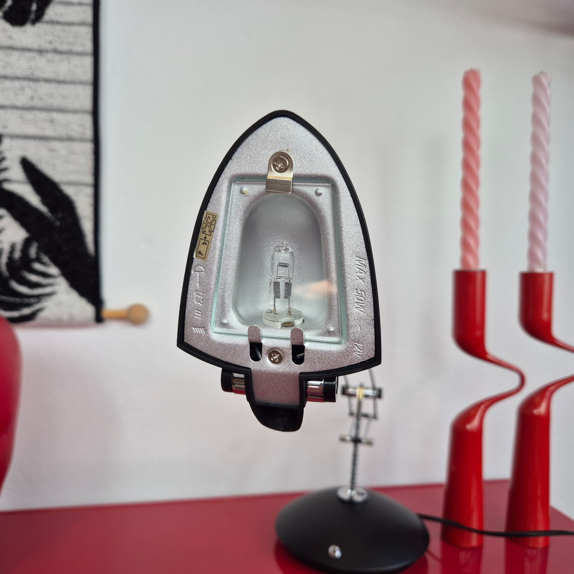 Desk lamp, black, chrome steel, Massive, 1990s. - 399083