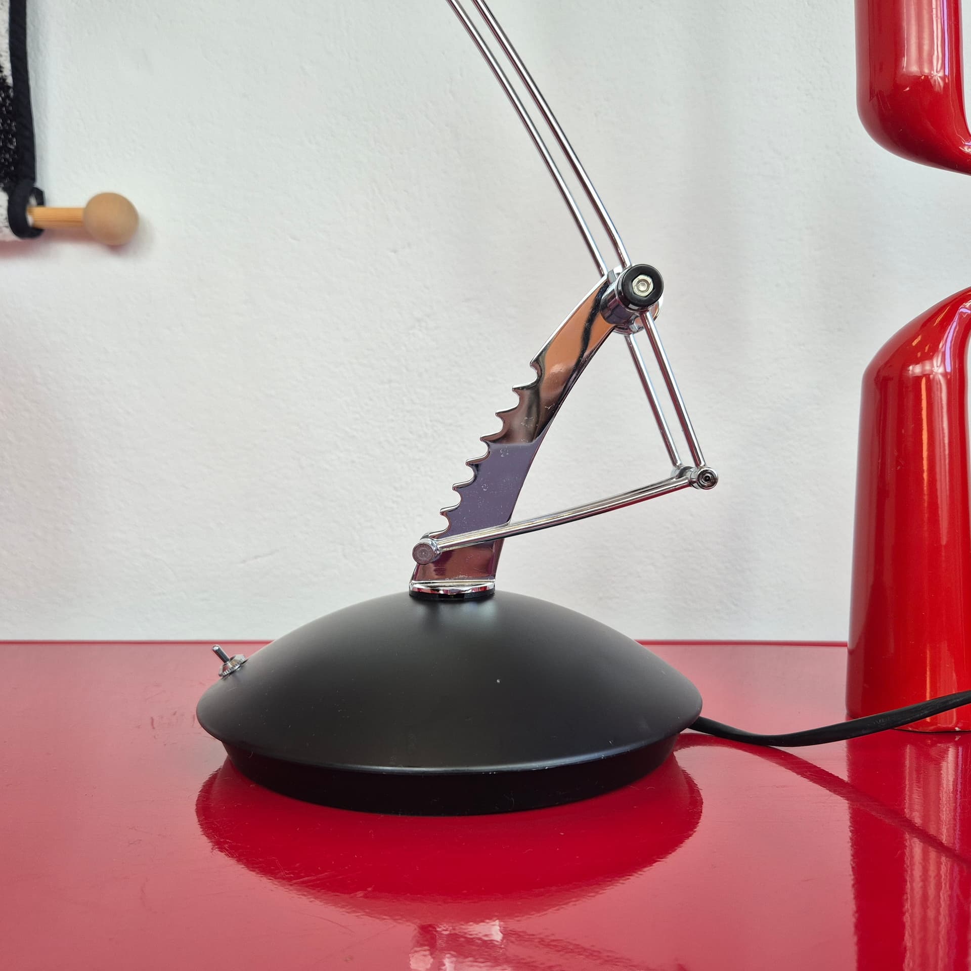 Desk lamp, black, chrome steel, Massive, 1990s. - 399079