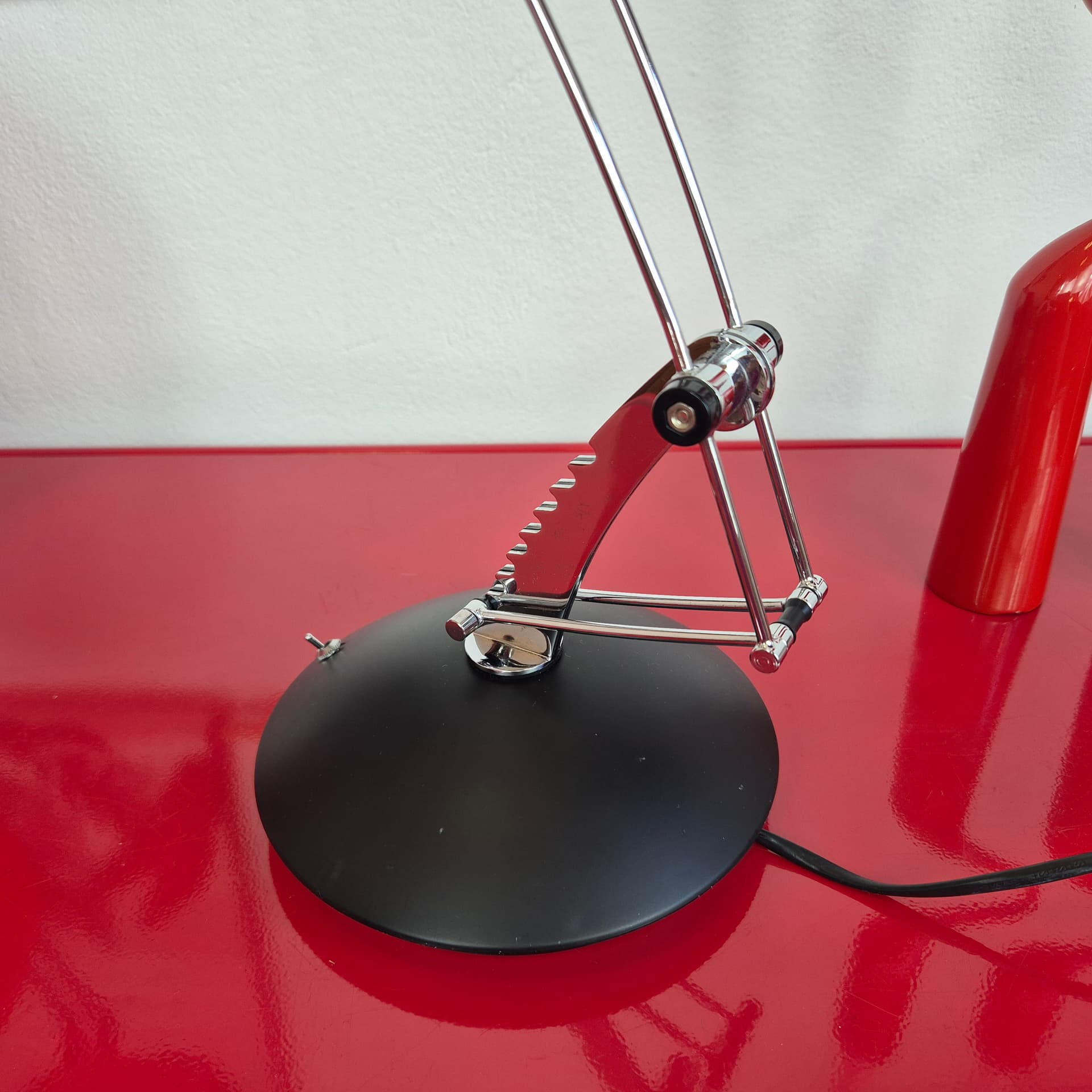 Desk lamp, black, chrome steel, Massive, 1990s. - 399081