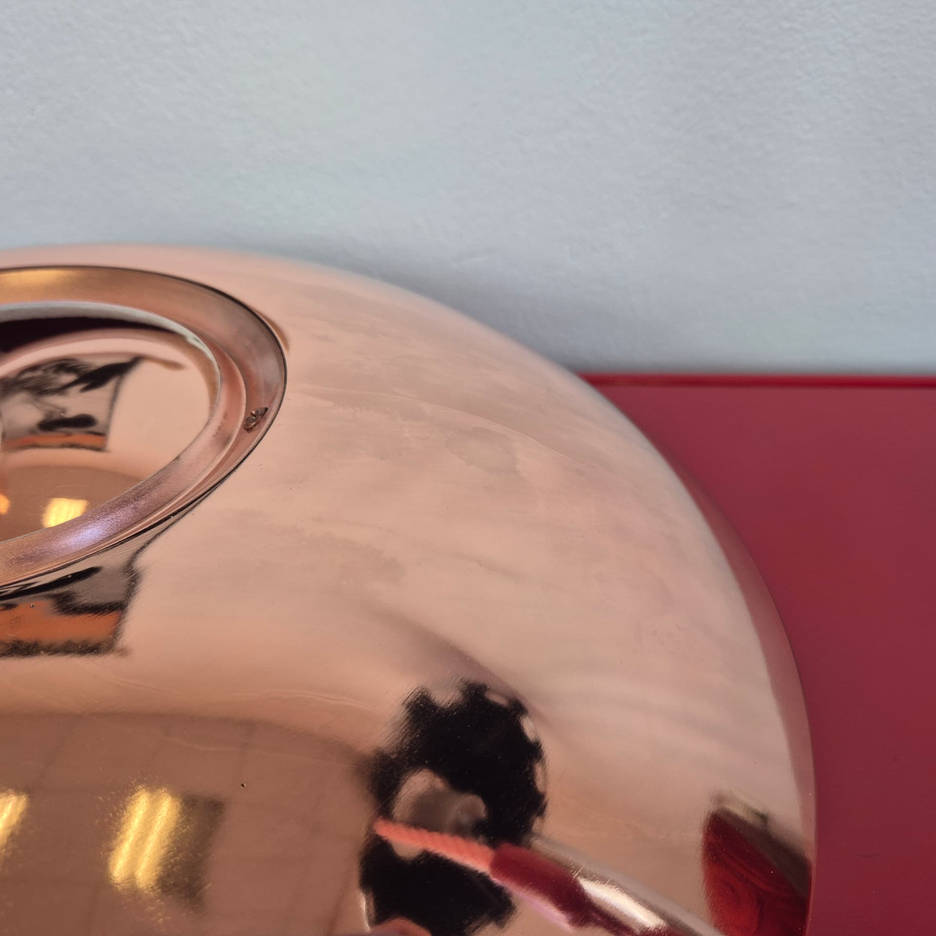 Pendant lamp tiered, polished copper white, A/S Ronald, Denmark, 21st century - 399106