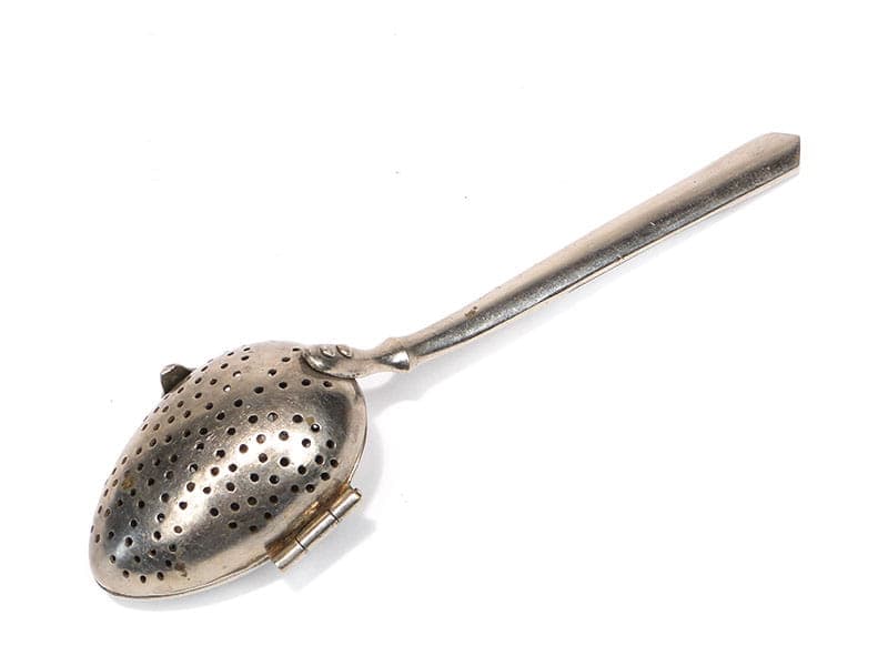 Tea Infuser Art Deco, silver metal, mother-of-pearl, 1920s - 399209