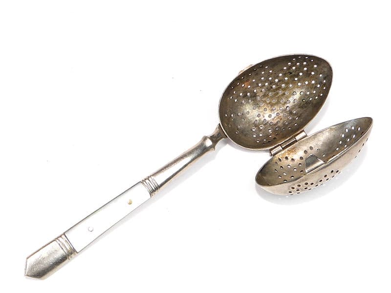 Tea Infuser Art Deco, silver metal, mother-of-pearl, 1920s - 399204