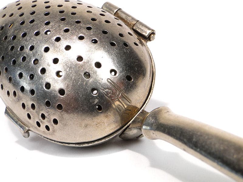Tea Infuser Art Deco, silver metal, mother-of-pearl, 1920s - 399211