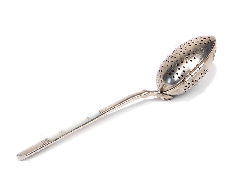 Tea Infuser Art Deco, silver metal, mother-of-pearl, 1920s - 399206