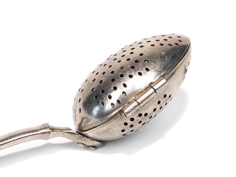 Tea Infuser Art Deco, silver metal, mother-of-pearl, 1920s - 399207