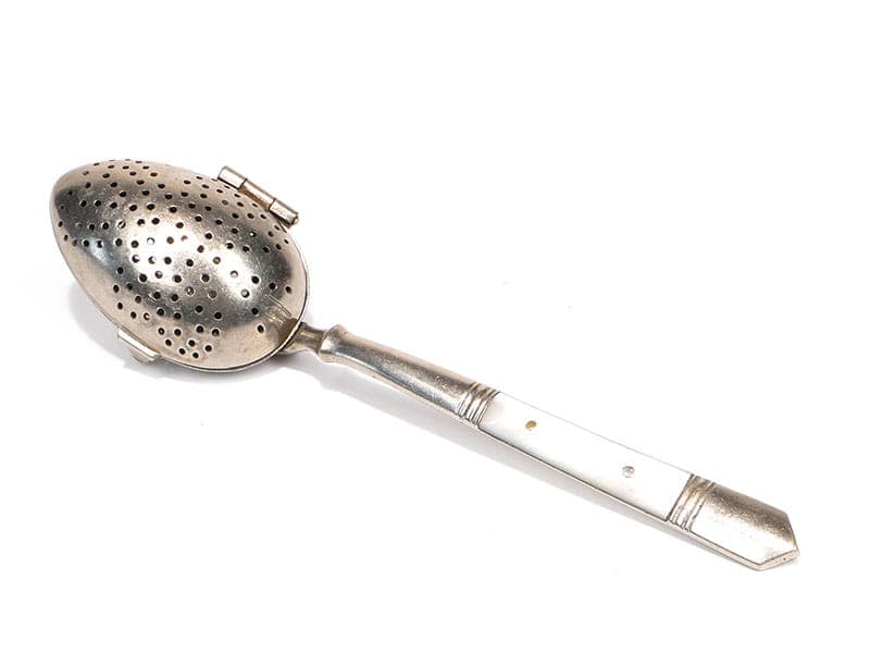 Tea Infuser Art Deco, silver metal, mother-of-pearl, 1920s - 399212