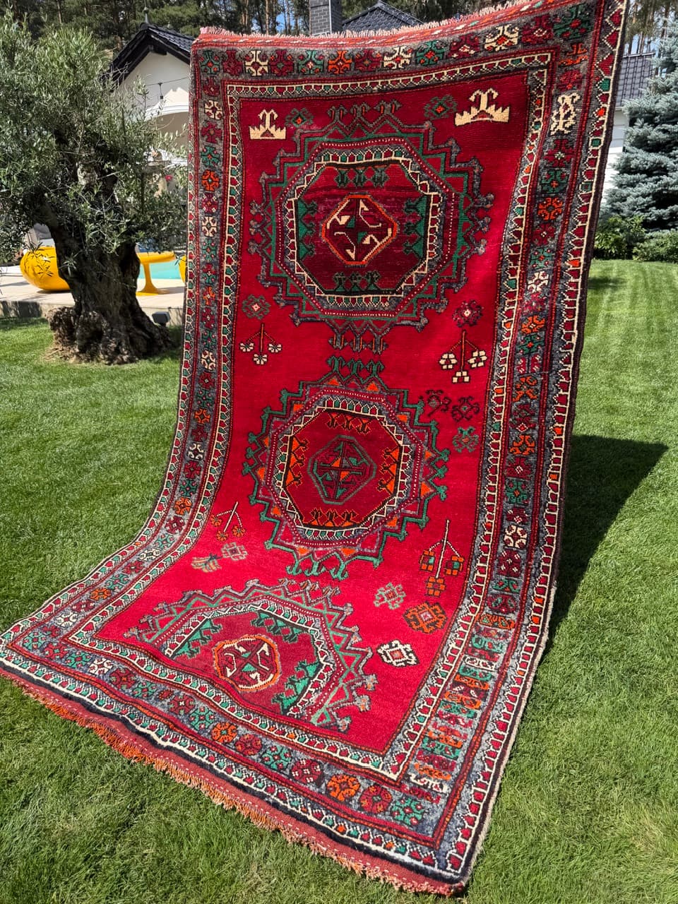 Rug Hamadan 275x155 cm, red, wool, Iran - 399215