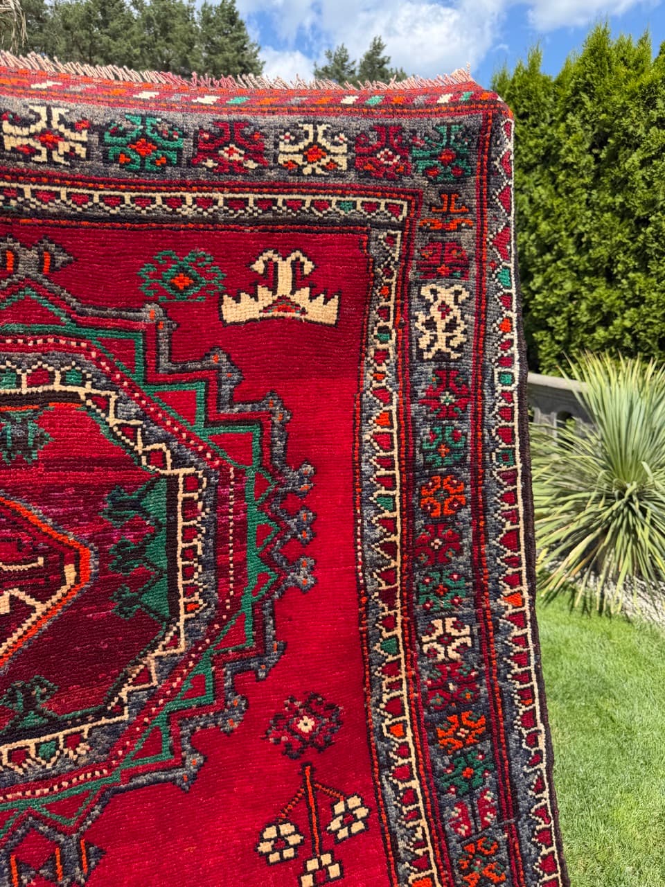 Rug Hamadan 275x155 cm, red, wool, Iran - 399221