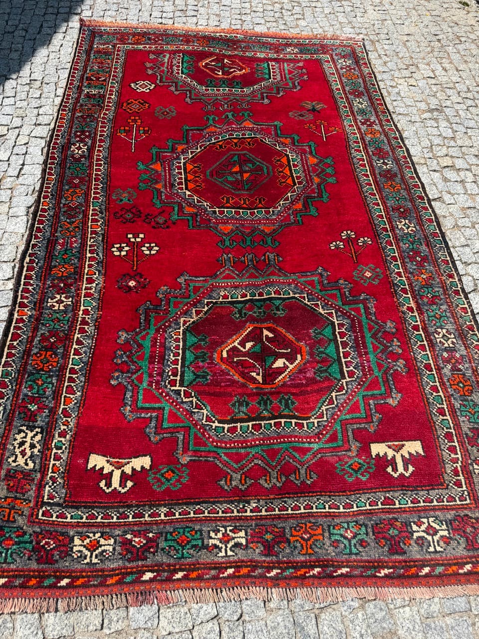 Rug Hamadan 275x155 cm, red, wool, Iran - 399226
