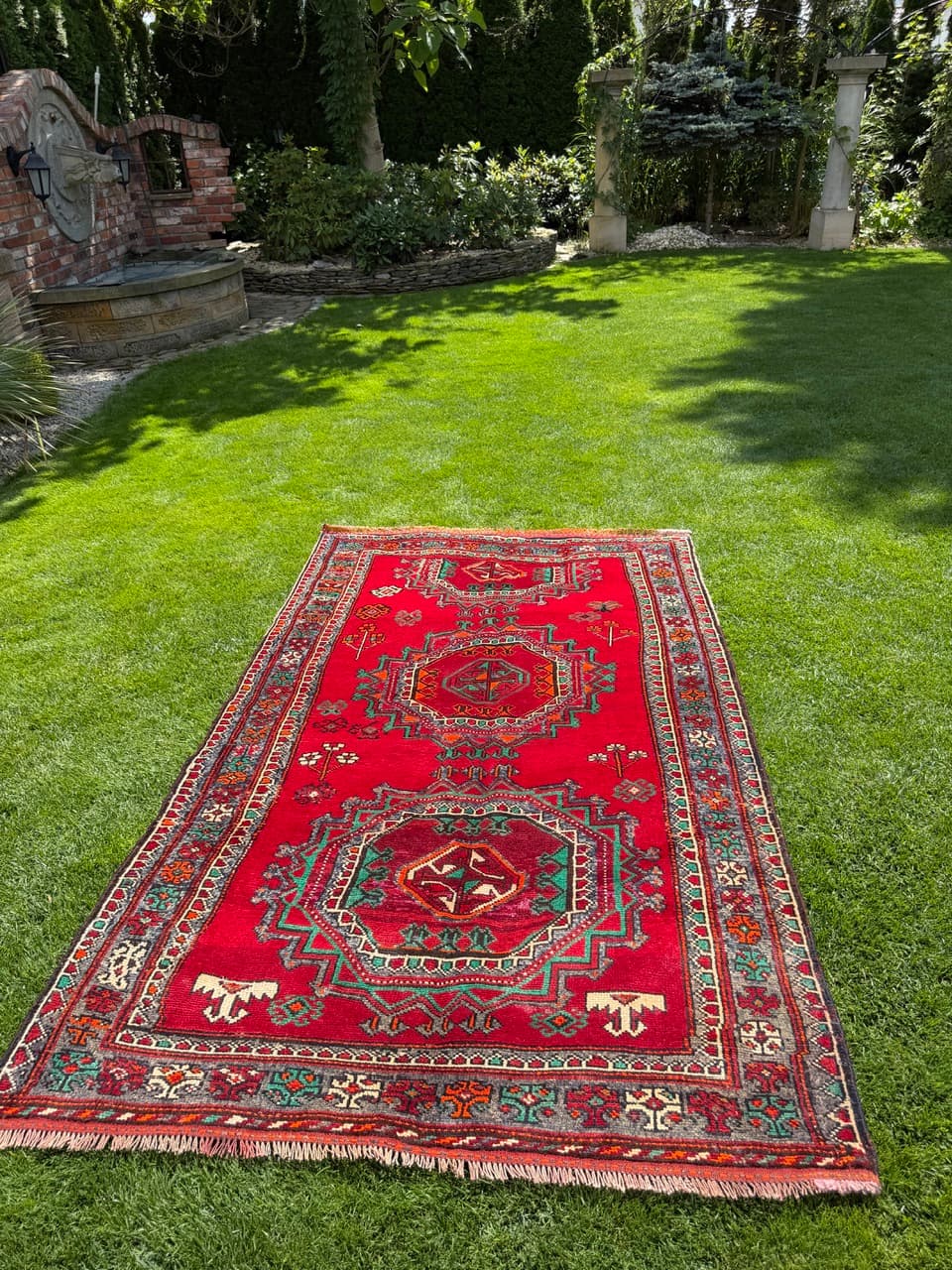 Rug Hamadan 275x155 cm, red, wool, Iran - 399224