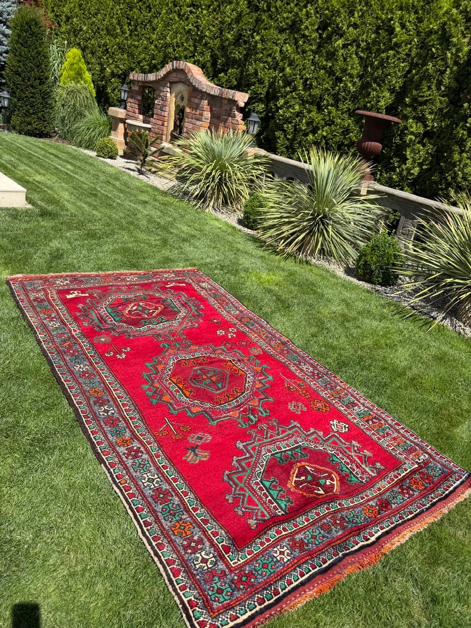 Rug Hamadan 275x155 cm, red, wool, Iran - 399227