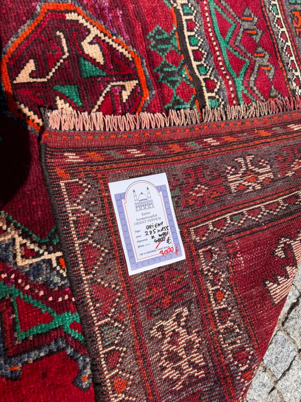 Rug Hamadan 275x155 cm, red, wool, Iran - 399225