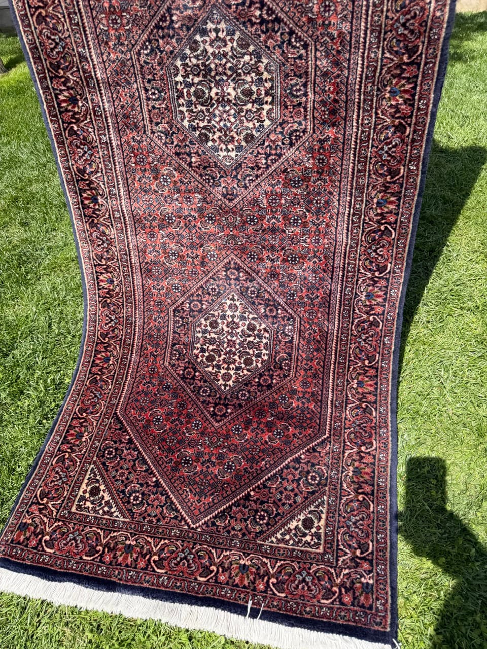 Runner Bidjar 230x77 cm, red wool, Iran - 399240