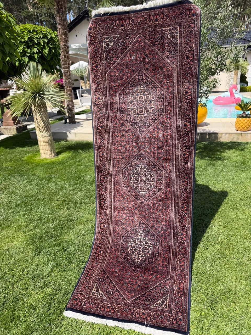 Runner Bidjar 230x77 cm, red wool, Iran - 399230