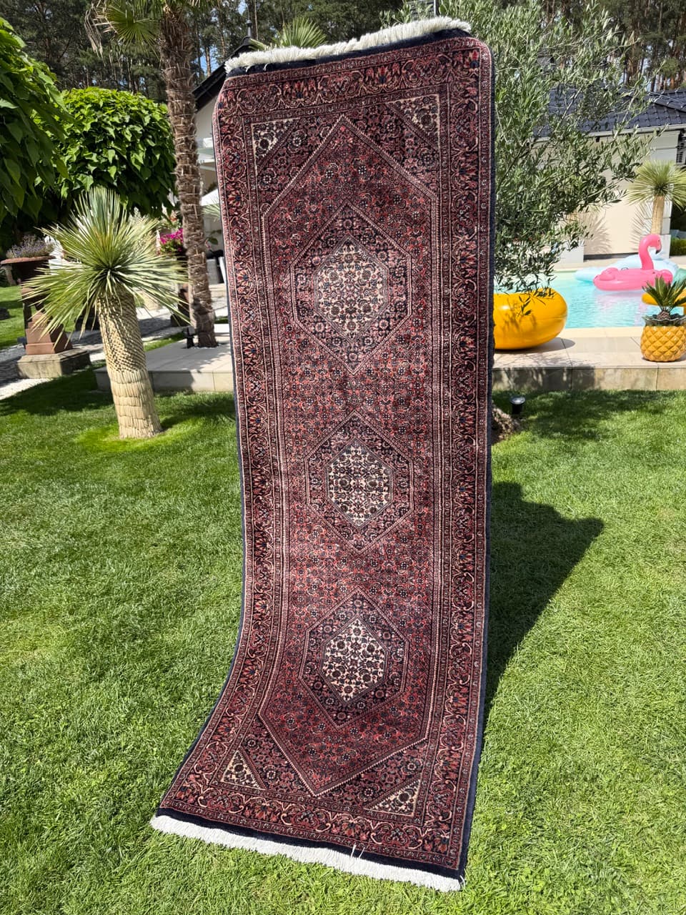 Runner Bidjar 230x77 cm, red wool, Iran - 399238