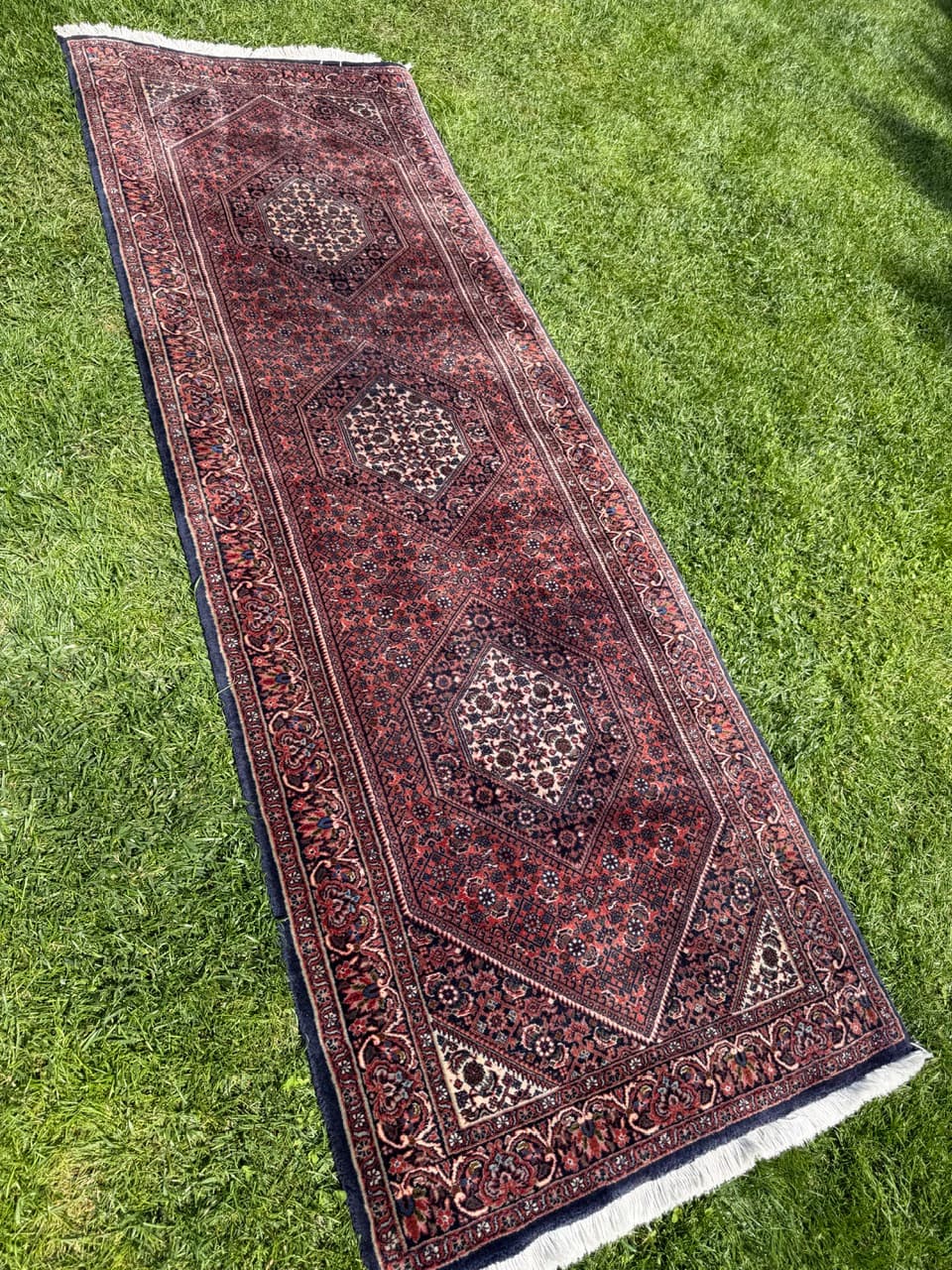 Runner Bidjar 230x77 cm, red wool, Iran - 399235